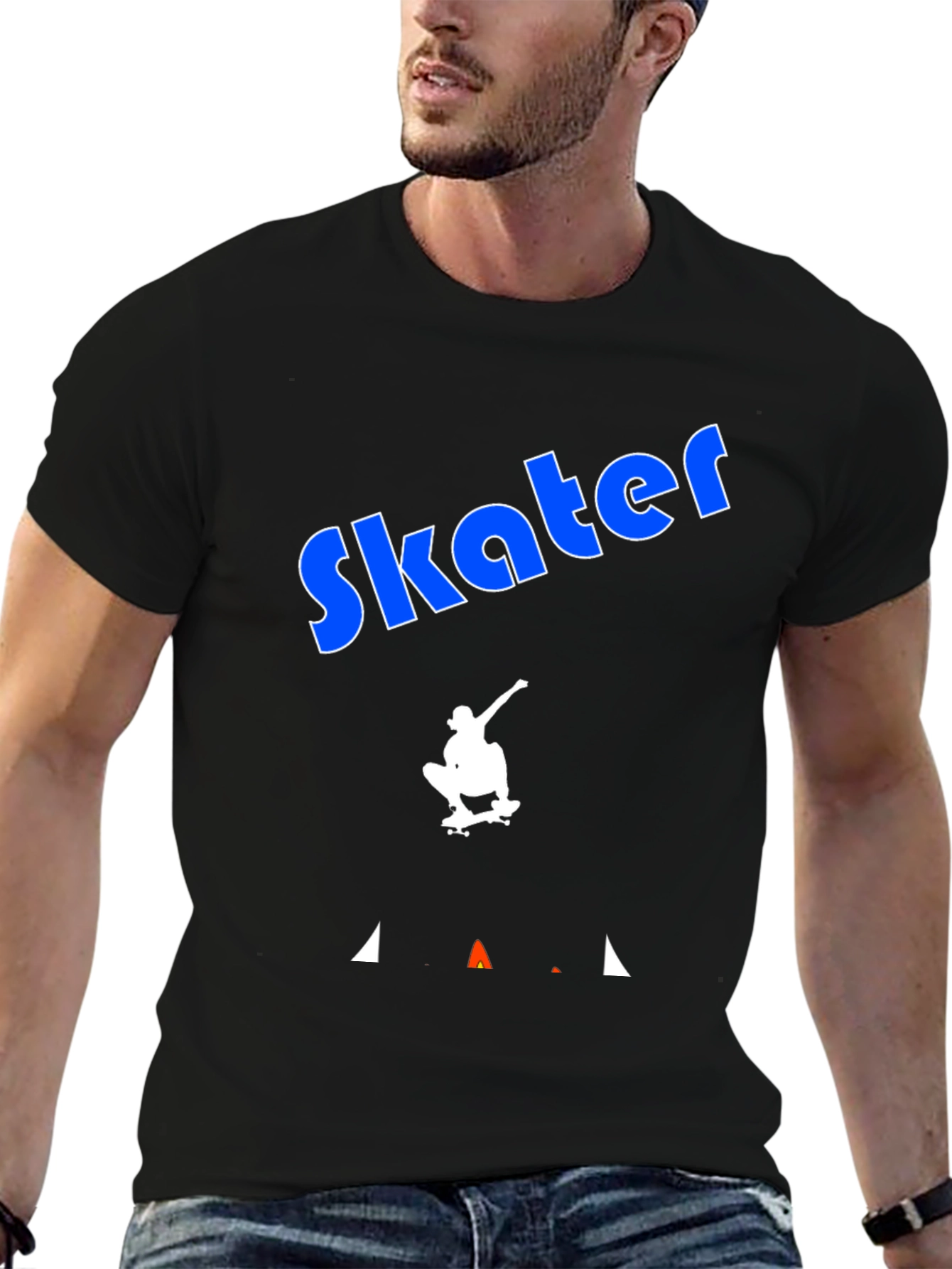 Skater Graphic Tee - Cool Black T-Shirt