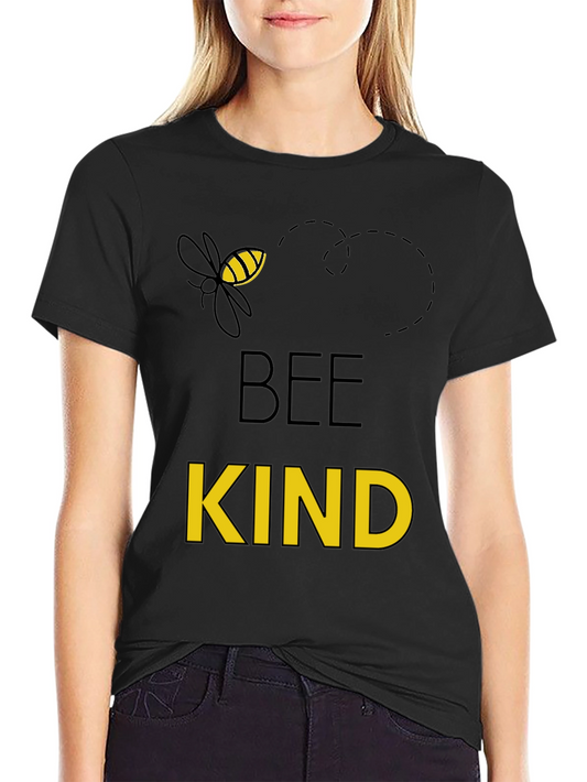 Bee Kind Graphic Tee - Black Cotton Comfort