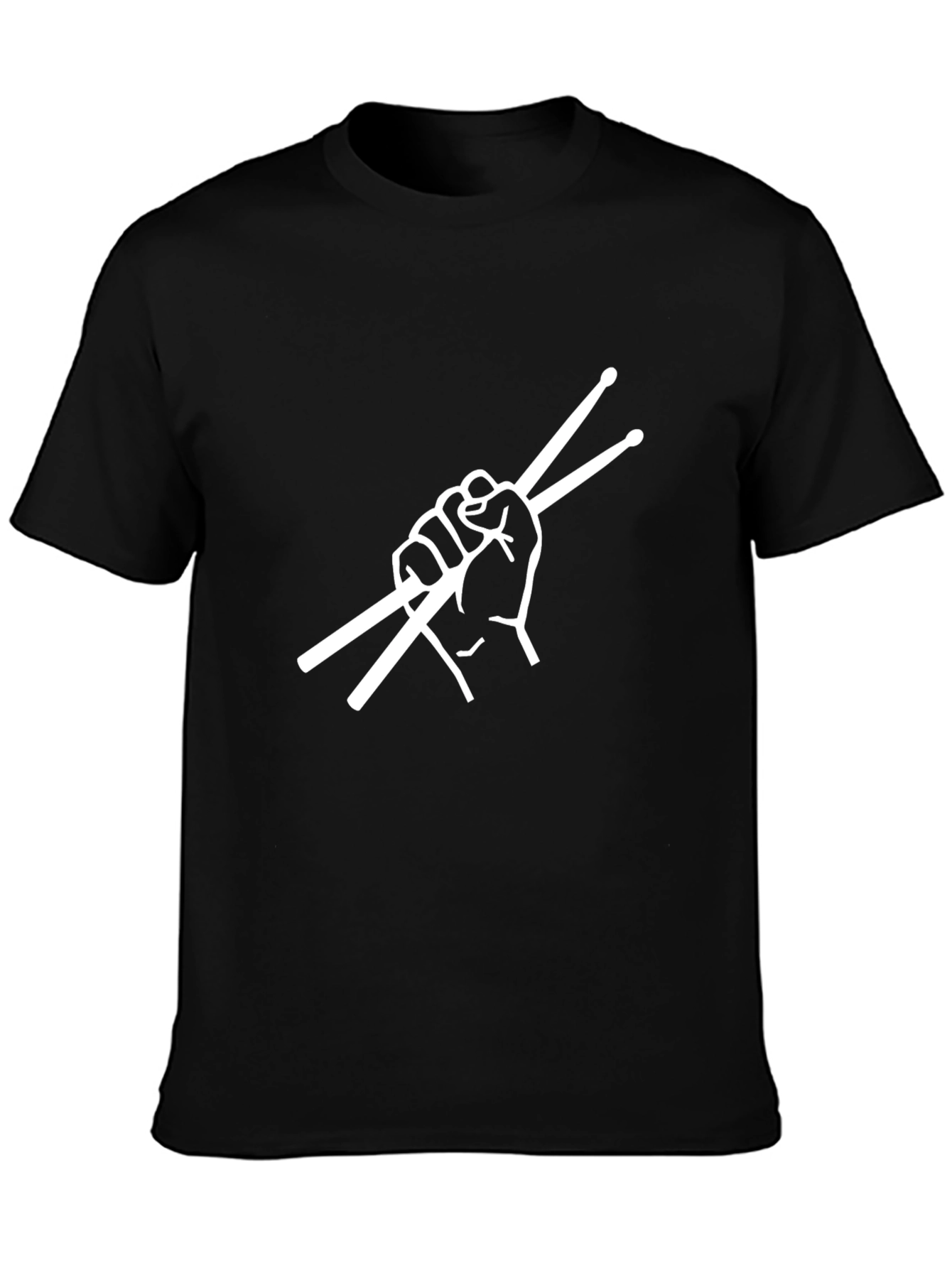 Drummers Hand T-Shirt - Black Cotton Tee