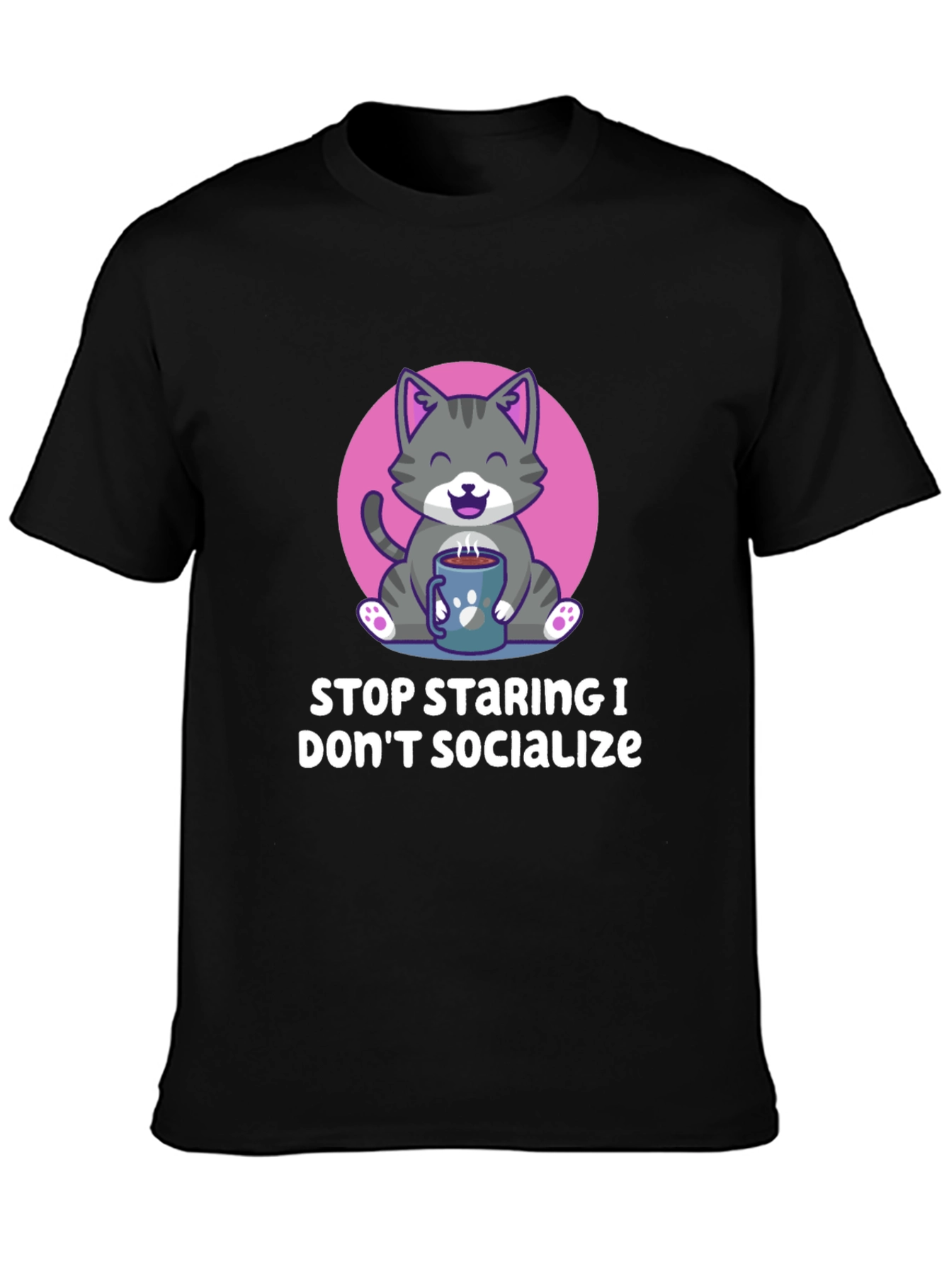 Funny Cat Lover T-Shirt - Introvert Design