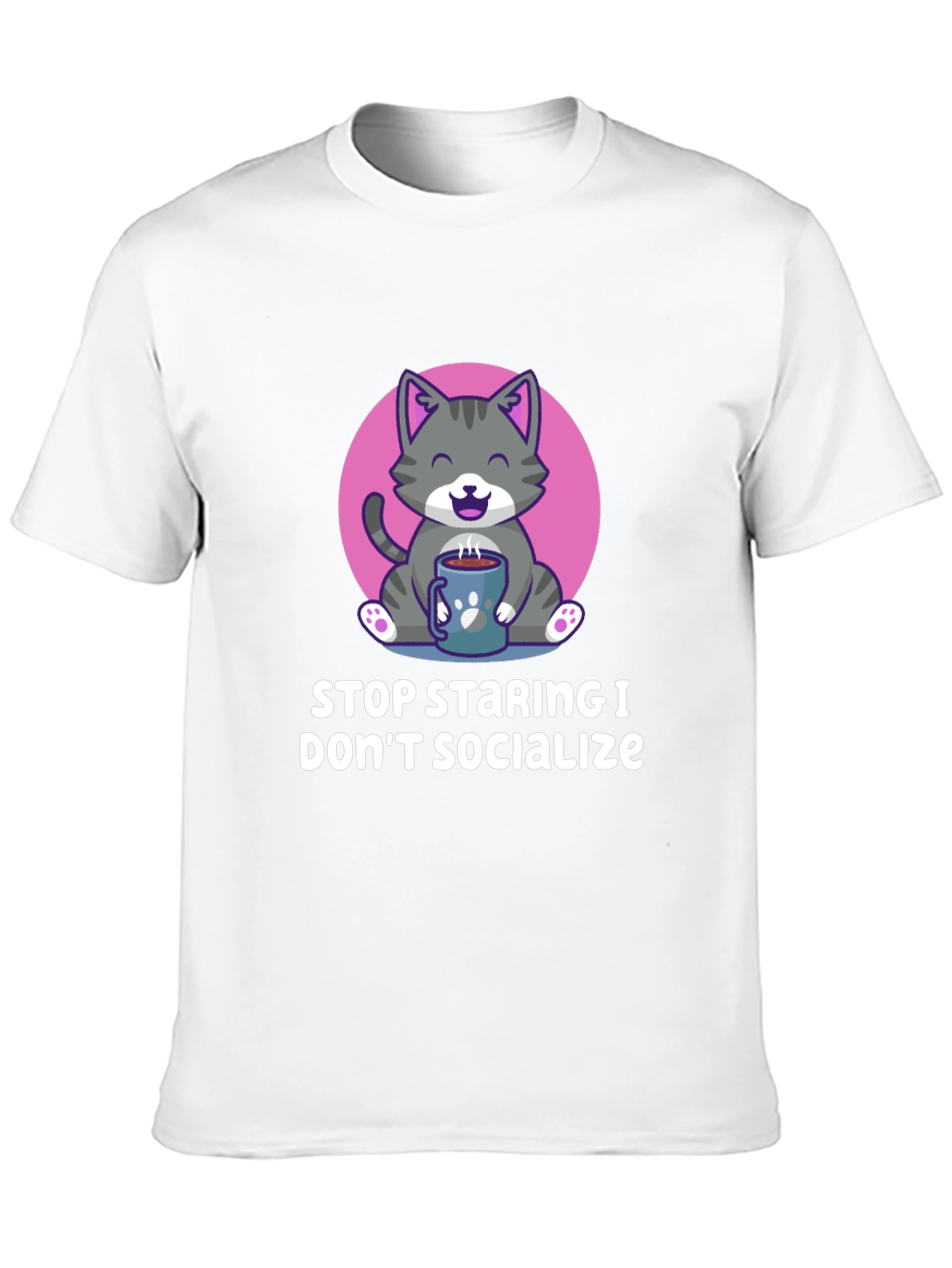 Funny Cat Lover T-Shirt - Introvert Design