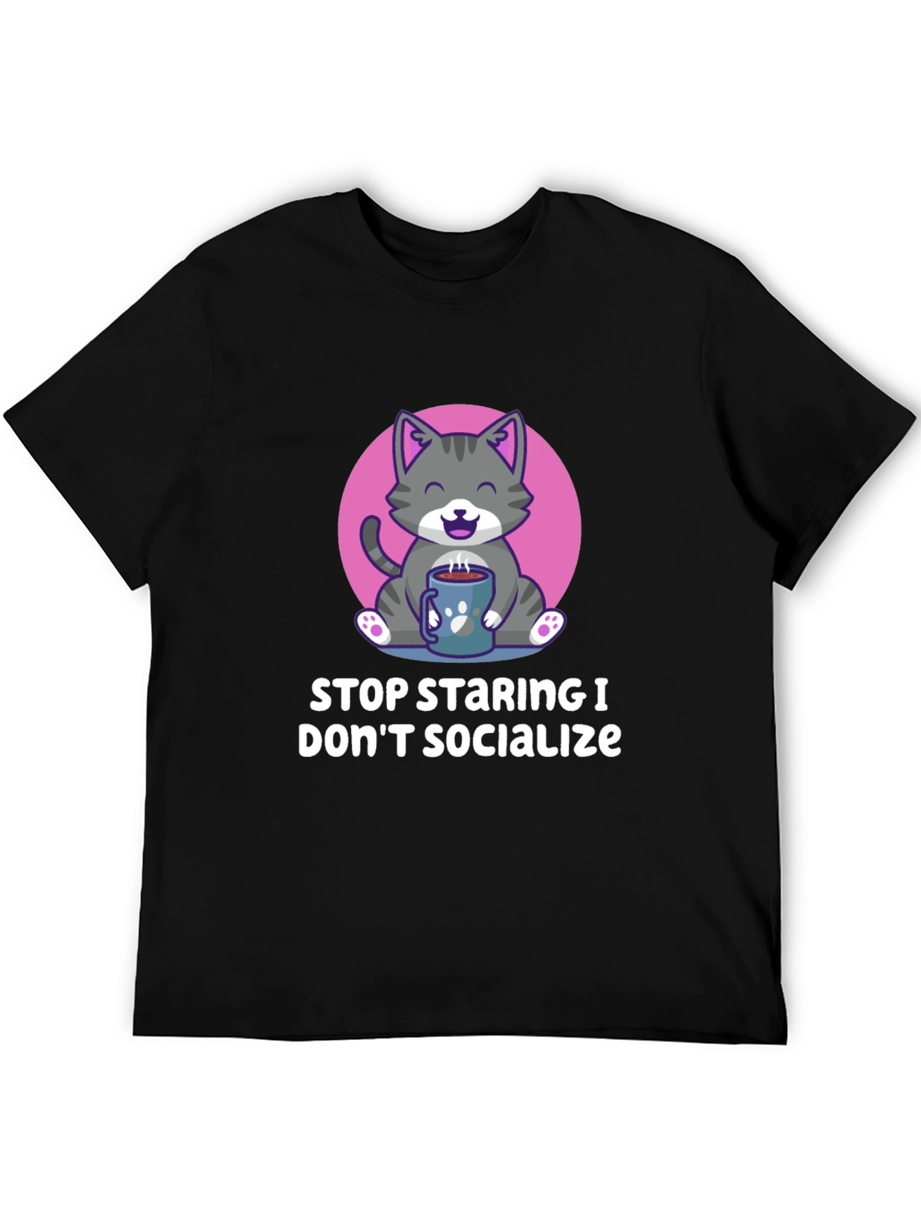 Funny Cat Lover T-Shirt - Introvert Design