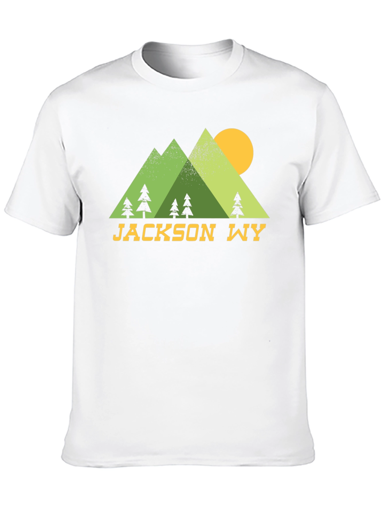 Jackson WY Mountain Scene Graphic T-Shirt