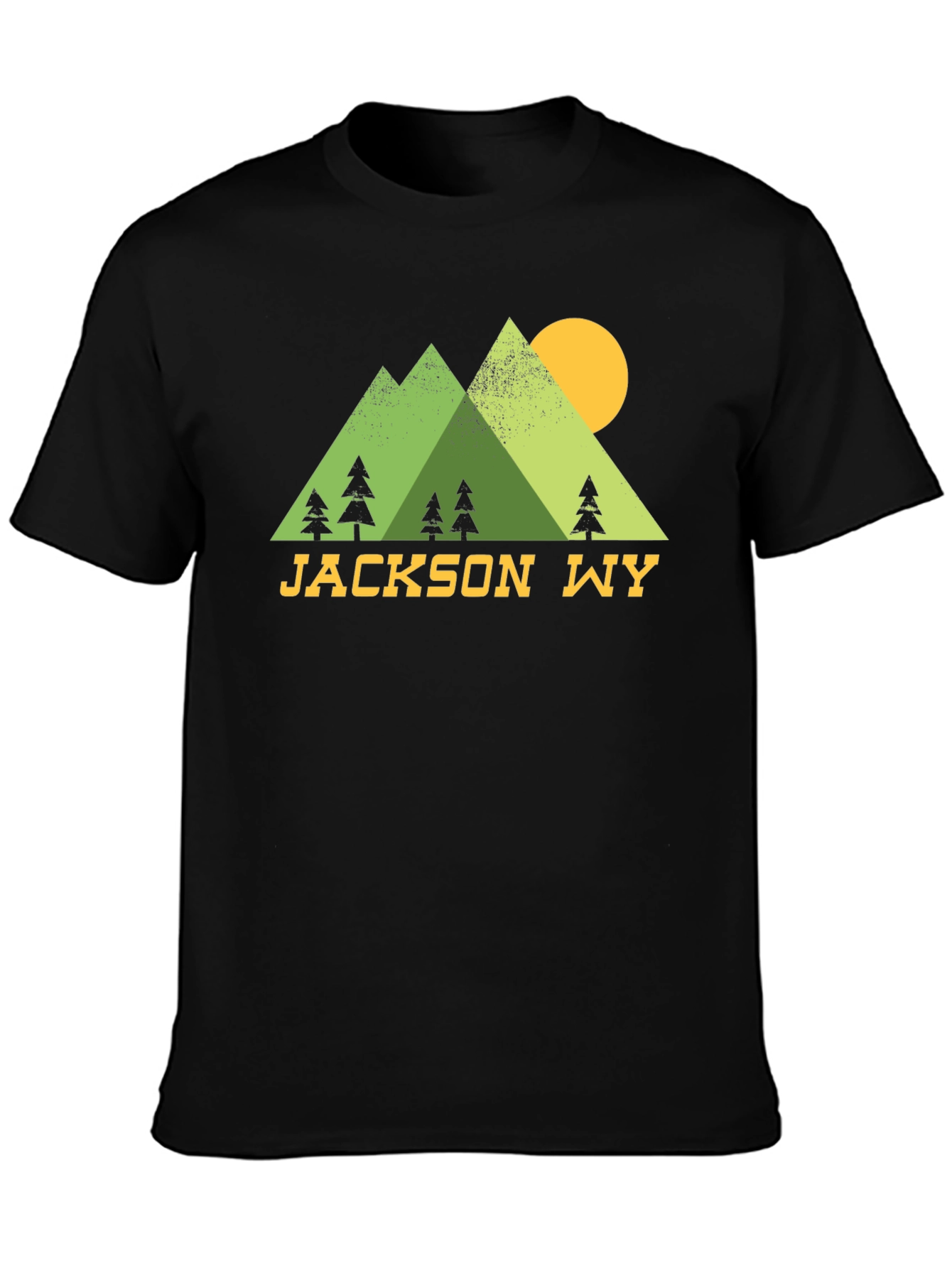 Jackson WY Mountain Scene Graphic T-Shirt