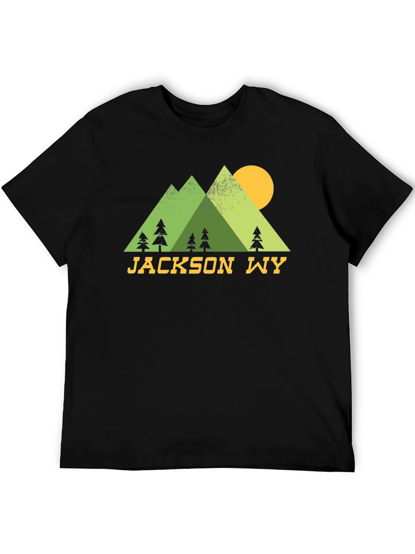 Jackson WY Mountain Scene Graphic T-Shirt