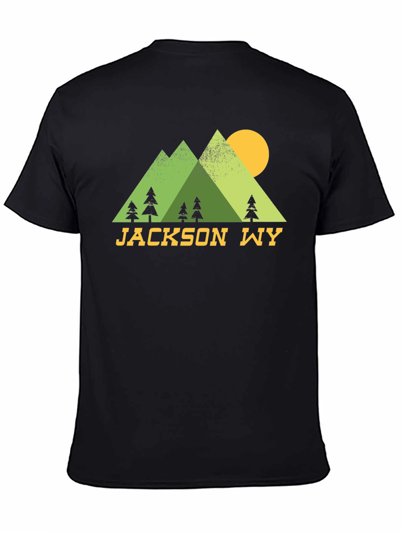 Jackson WY Mountain Scene Graphic T-Shirt