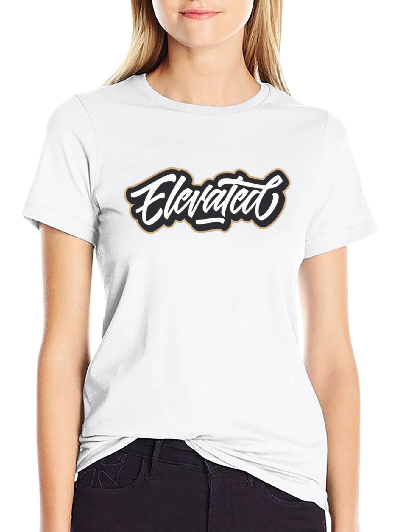Elevated Graphic Tee - Black Cotton Blend