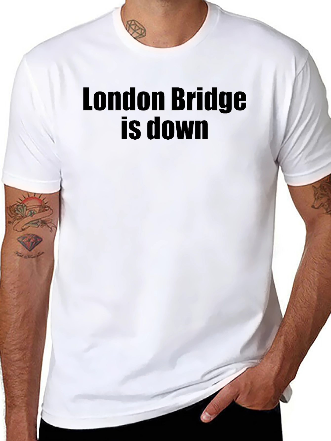 London Bridge is Down Black Graphic Tee