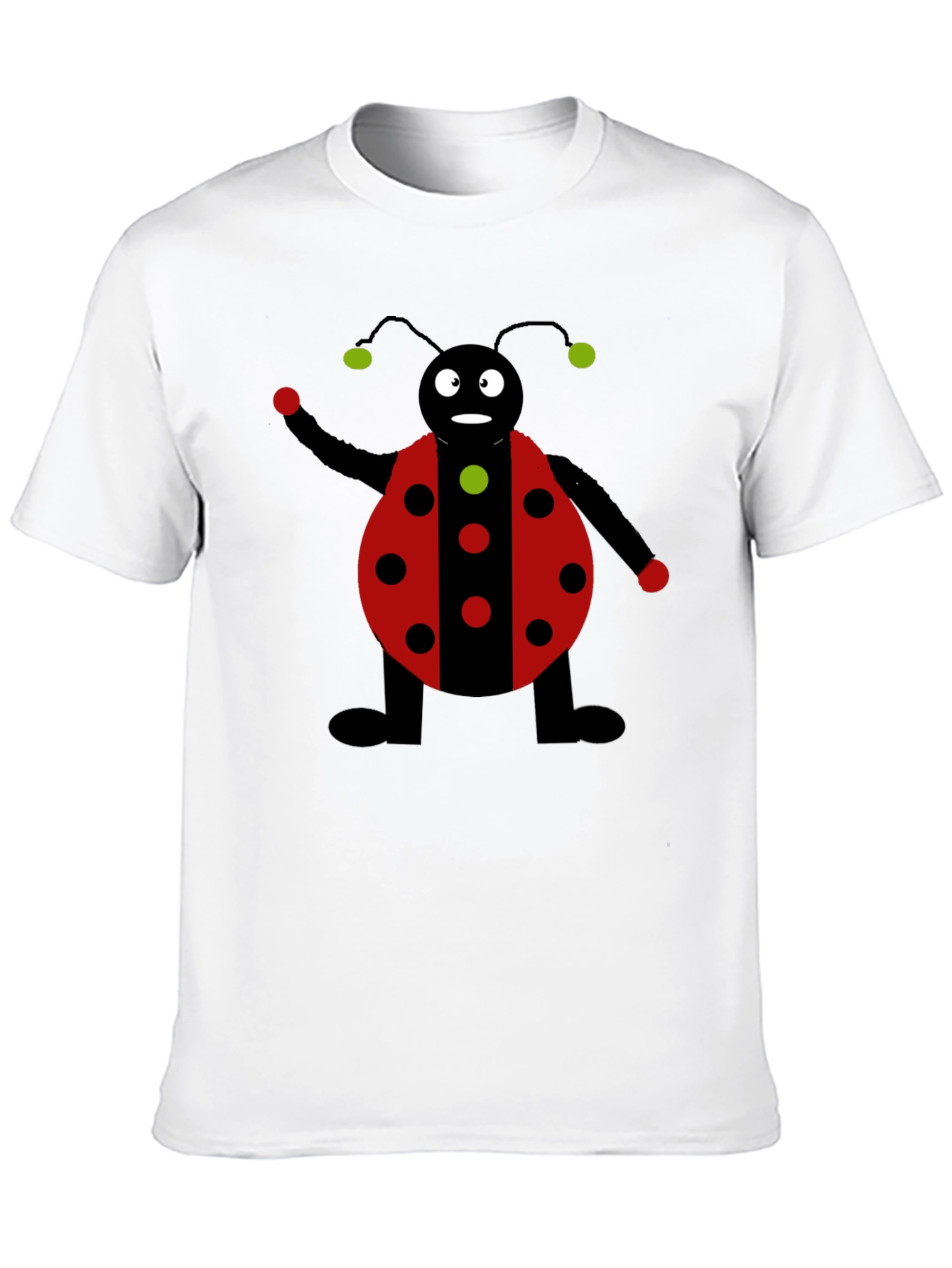 Ladybug Graphic Black T-Shirt