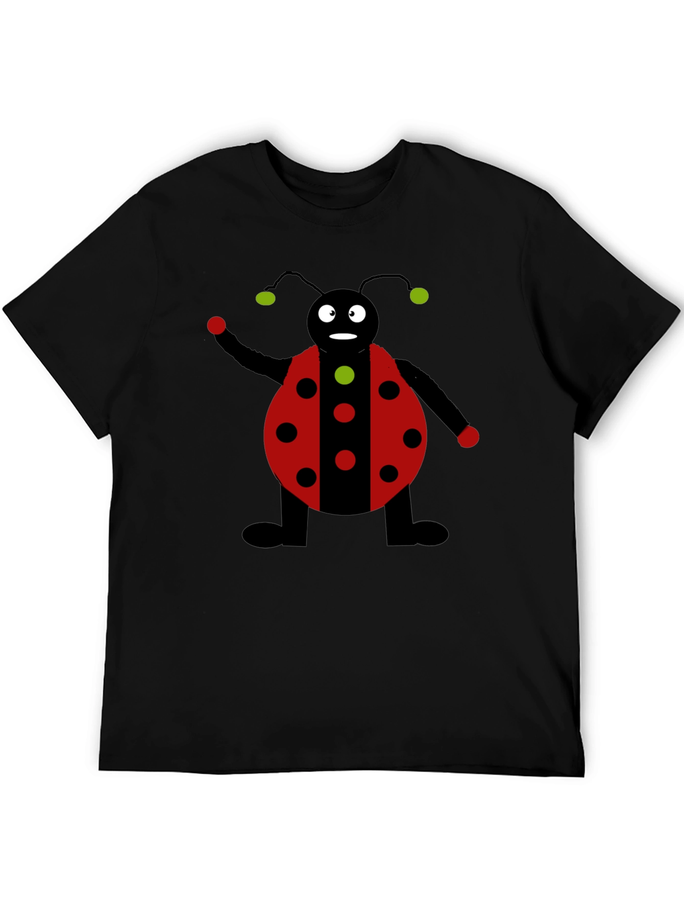 Ladybug Graphic Black T-Shirt