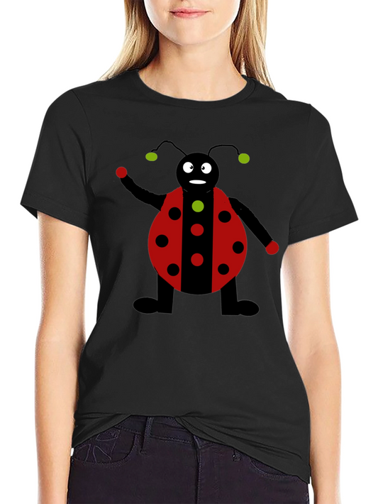 Ladybug Graphic Black T-Shirt