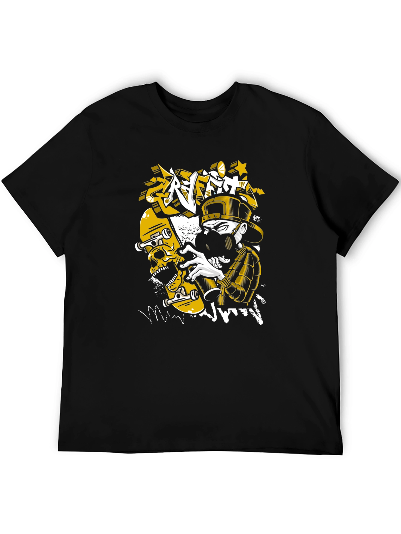 Skull Graffiti T-Shirt - Urban Style