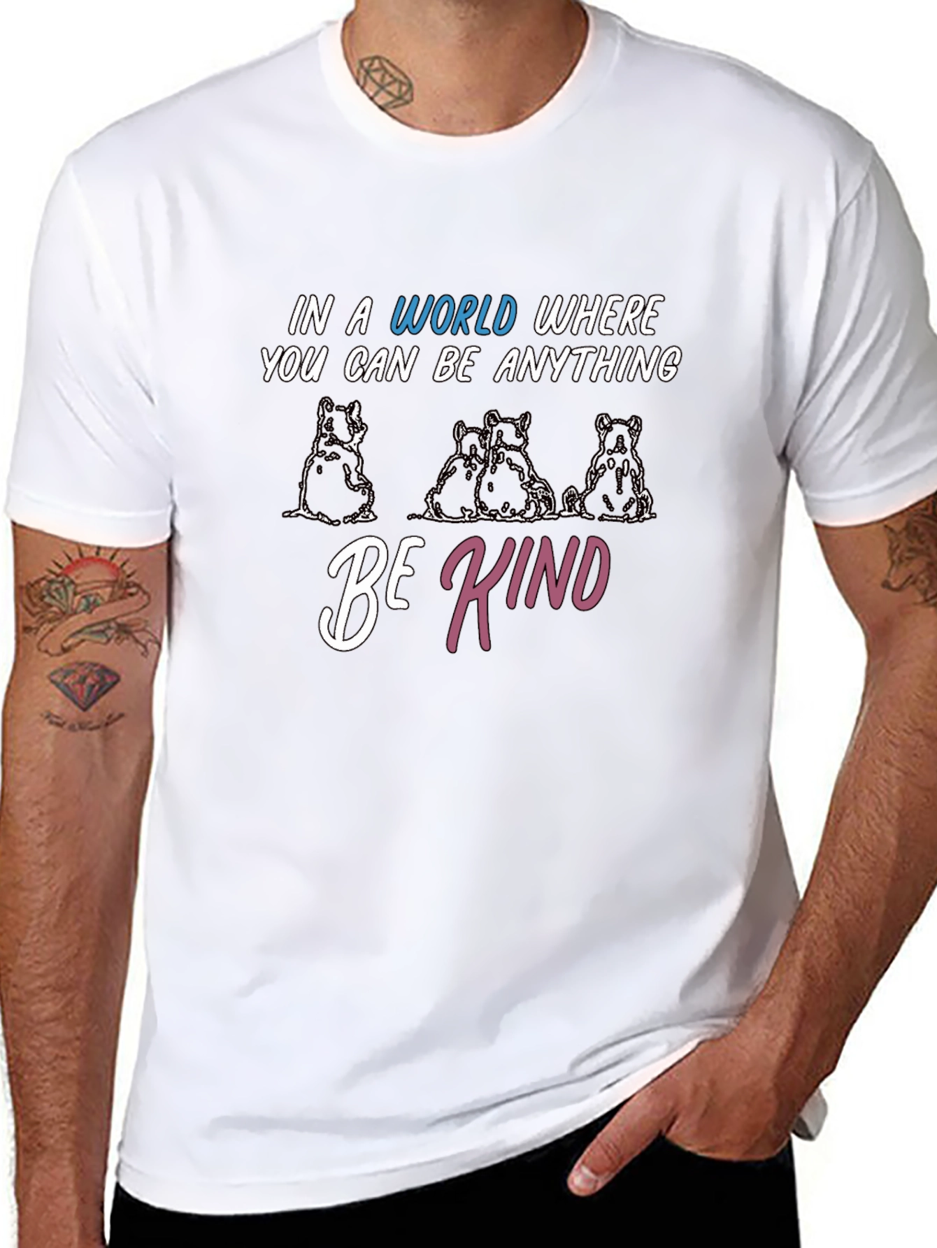 Be Kind Bears Graphic Tee - Soft Cotton Blend