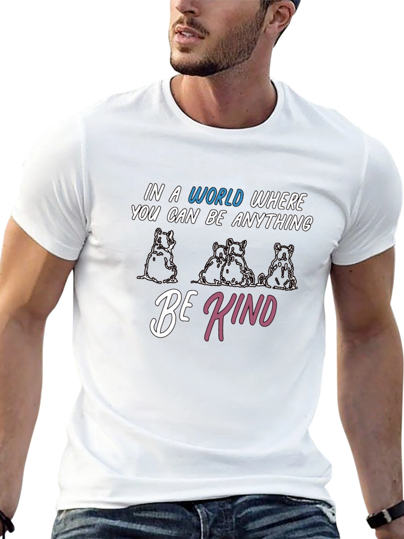 Be Kind Bears Graphic Tee - Soft Cotton Blend