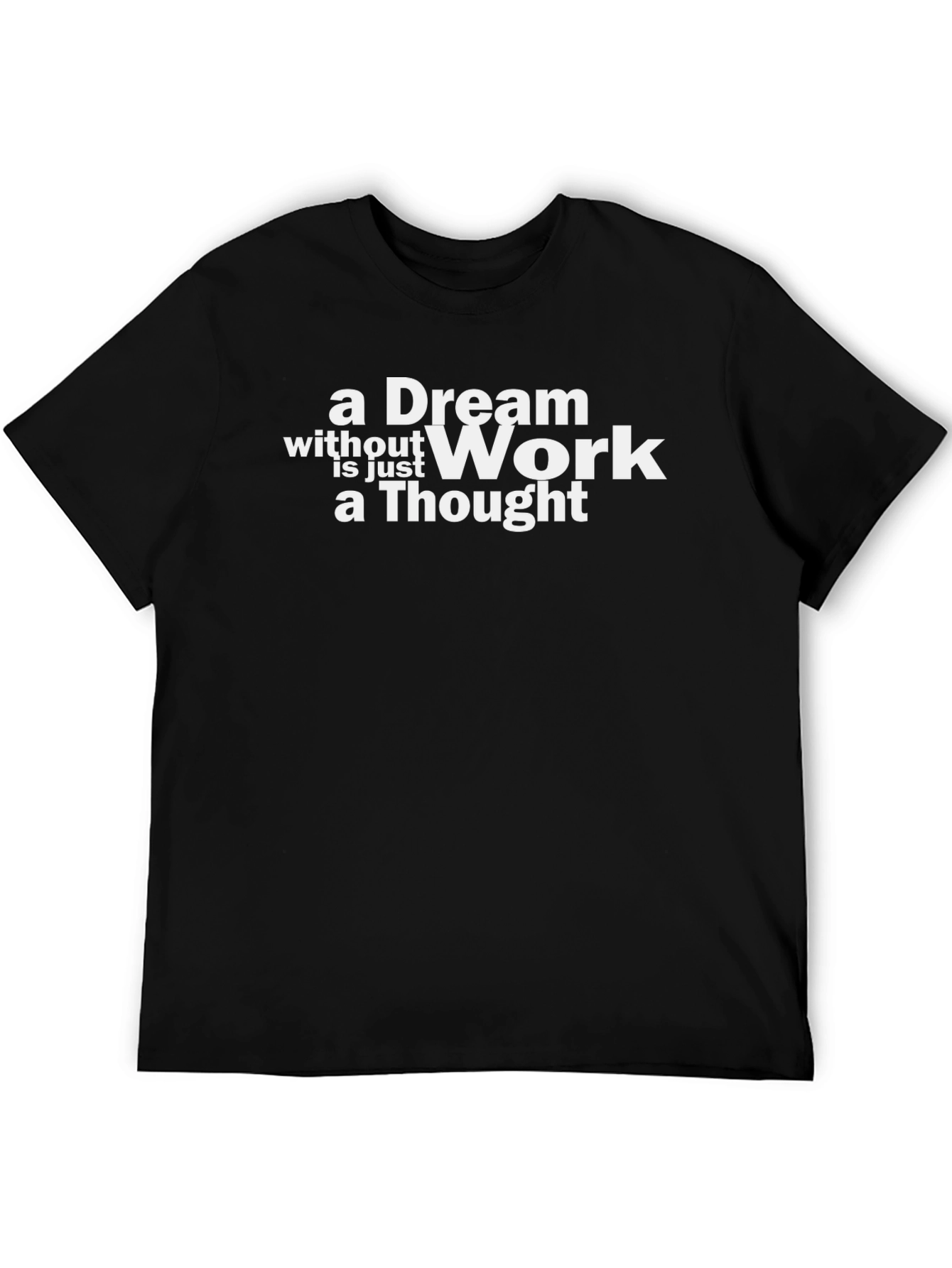 Dream Work Thought Graphic Tee - Black
