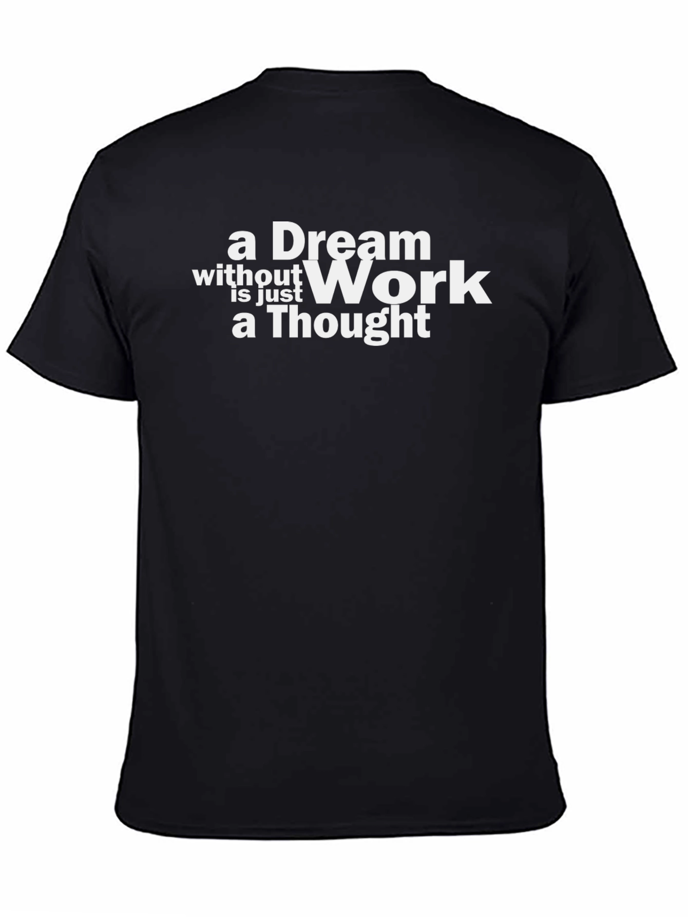 Dream Work Thought Graphic Tee - Black