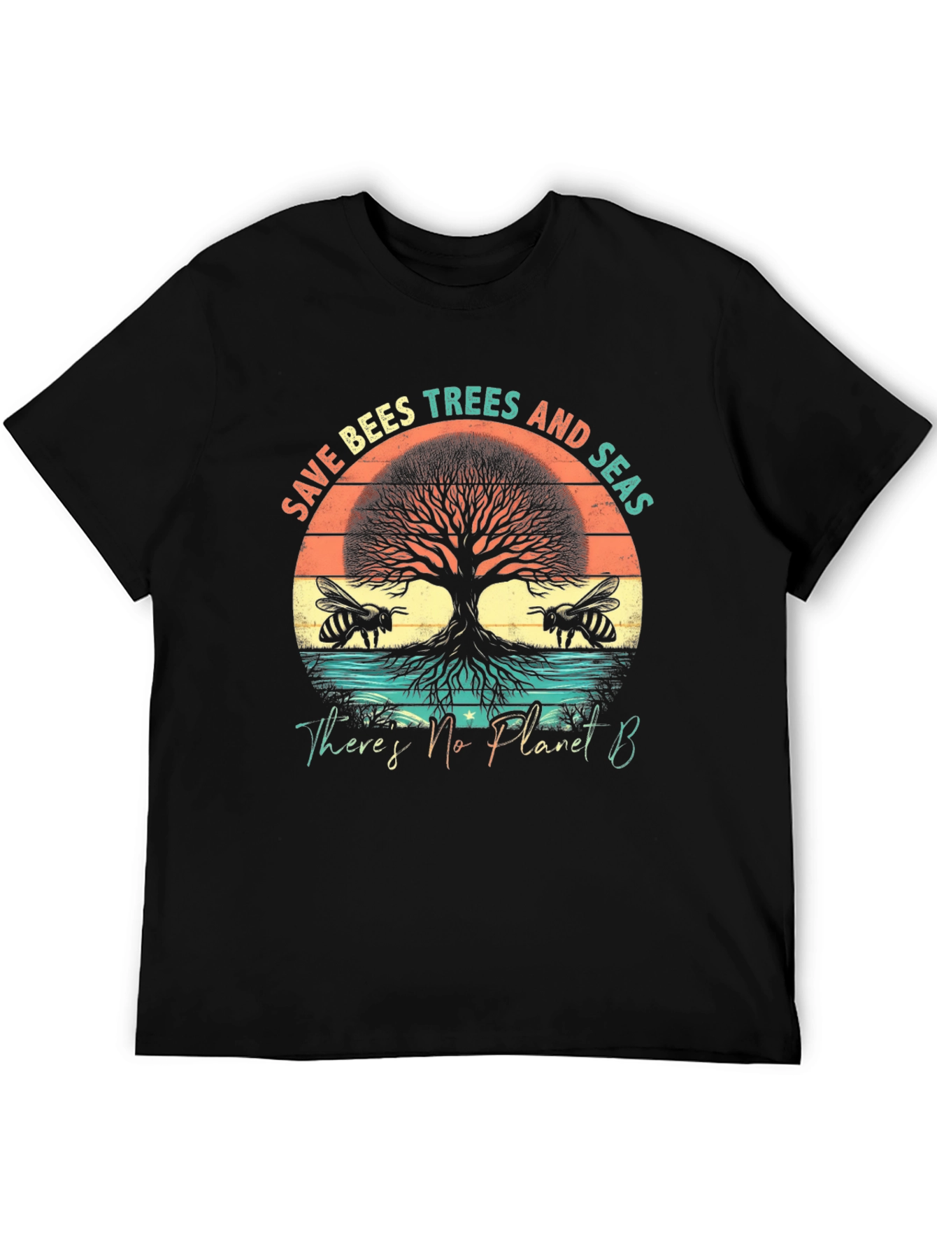 Save Bees Trees Seas T-Shirt - Planet B