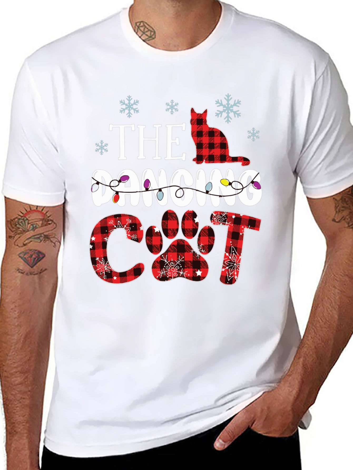 Festive Cat T-Shirt - The Dancing Cat