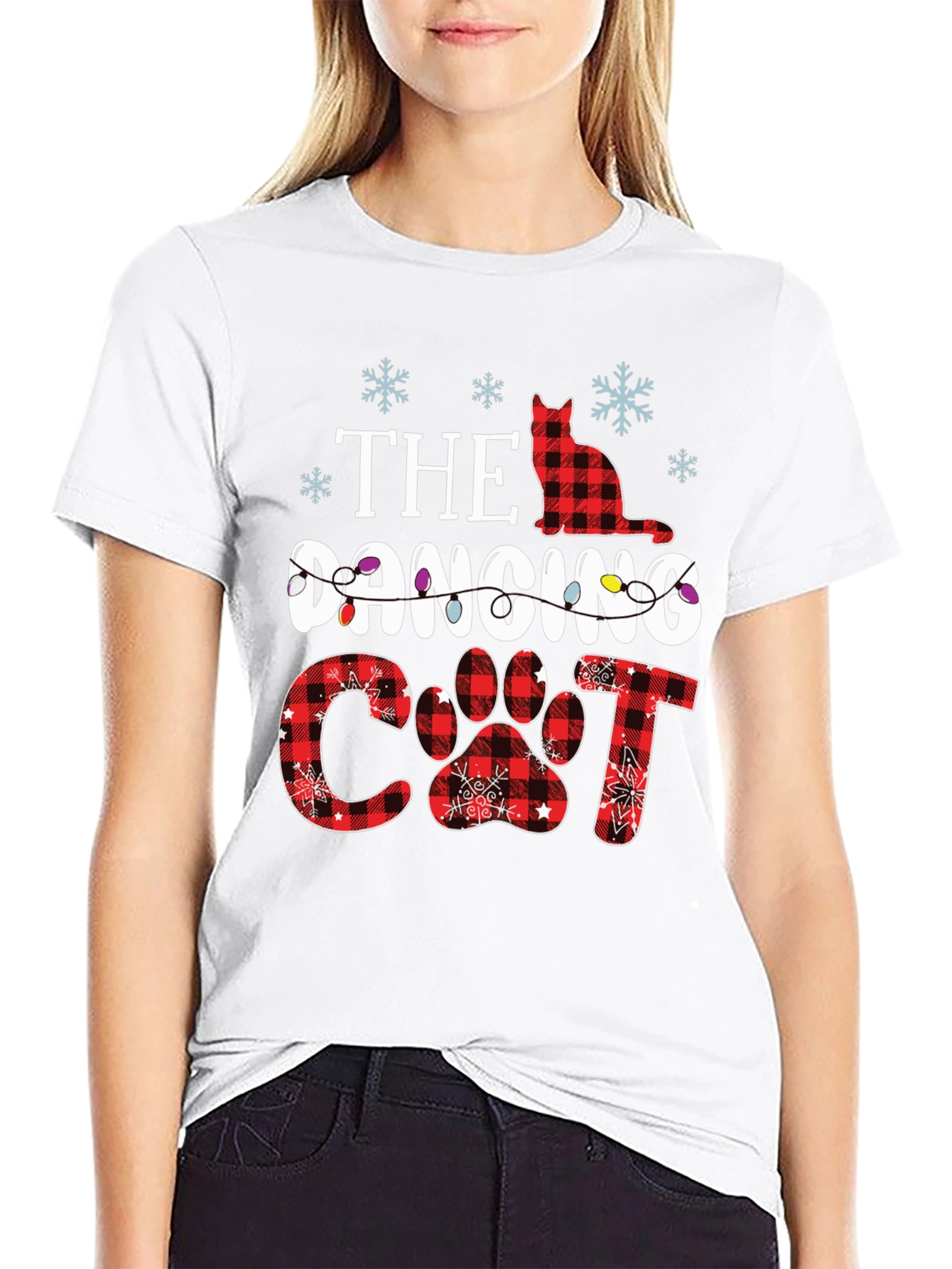 Festive Cat T-Shirt - The Dancing Cat