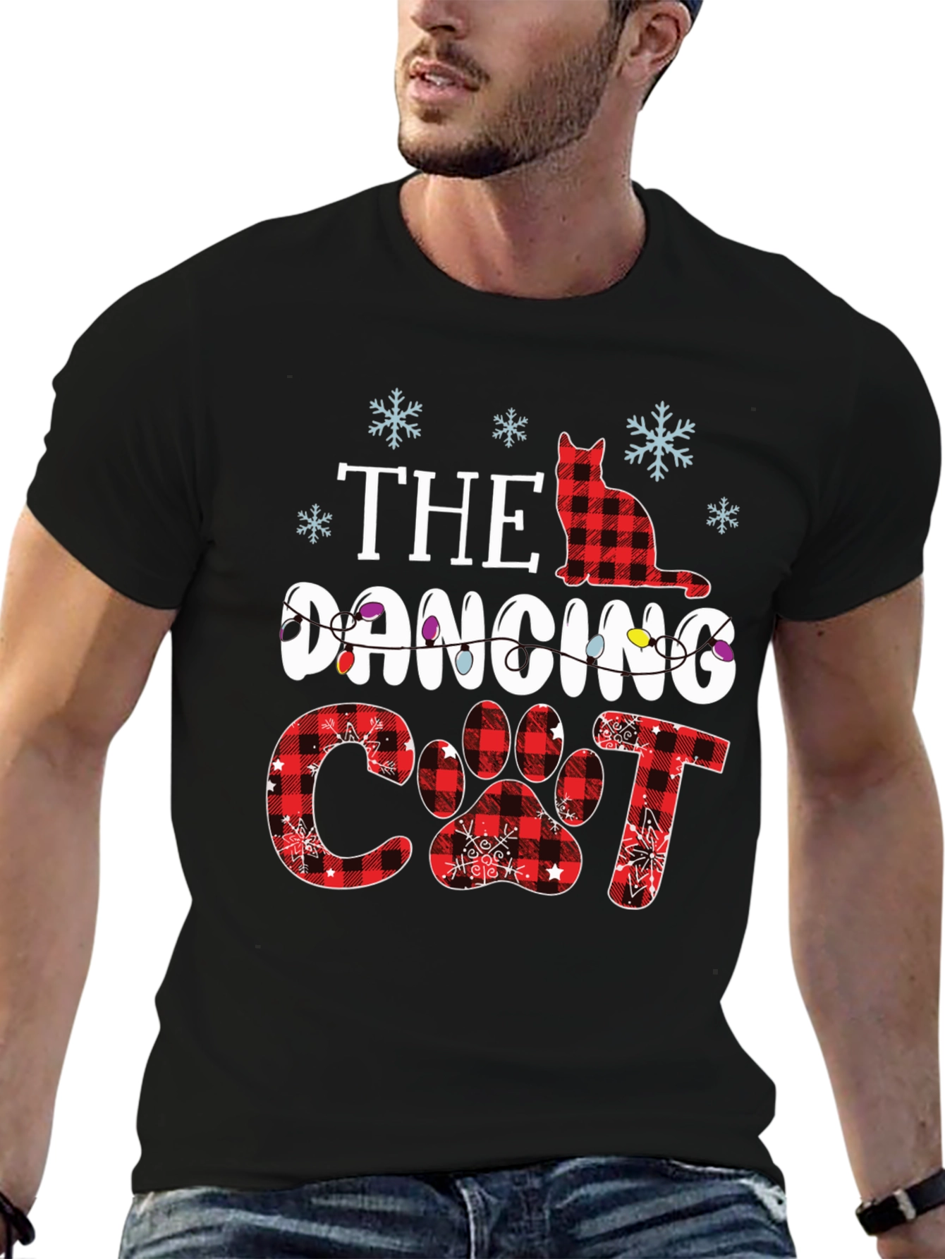 Festive Cat T-Shirt - The Dancing Cat