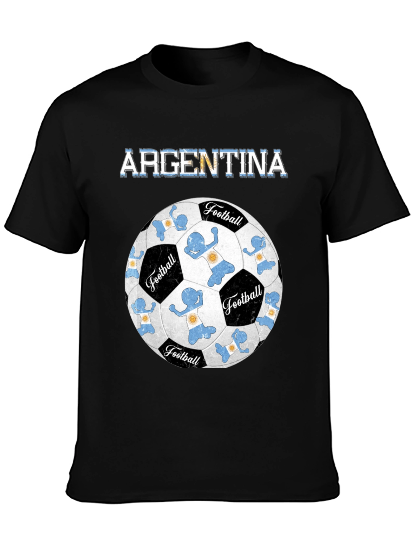 Argentina Football T-Shirt Soccer Ball Design