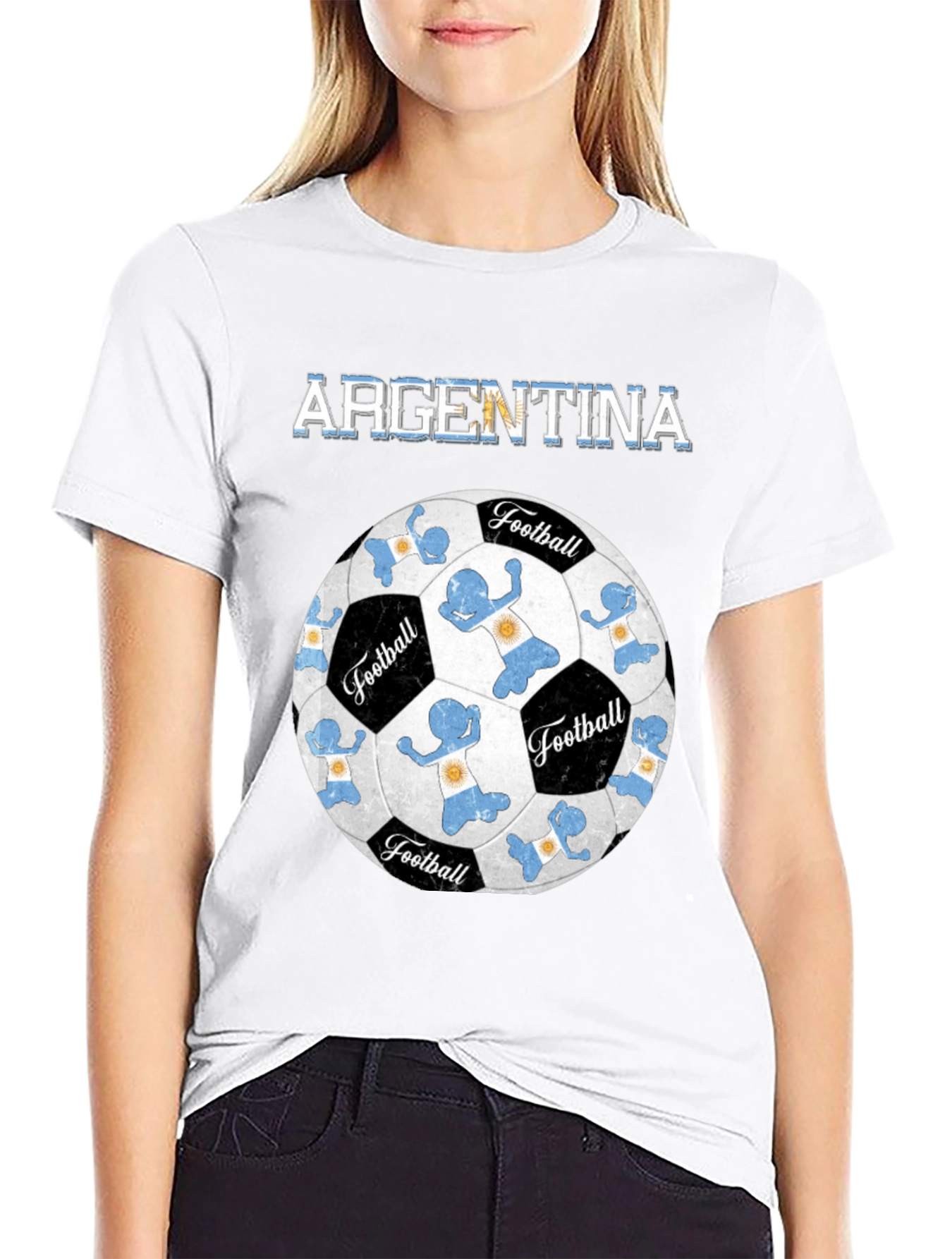 Argentina Football T-Shirt Soccer Ball Design
