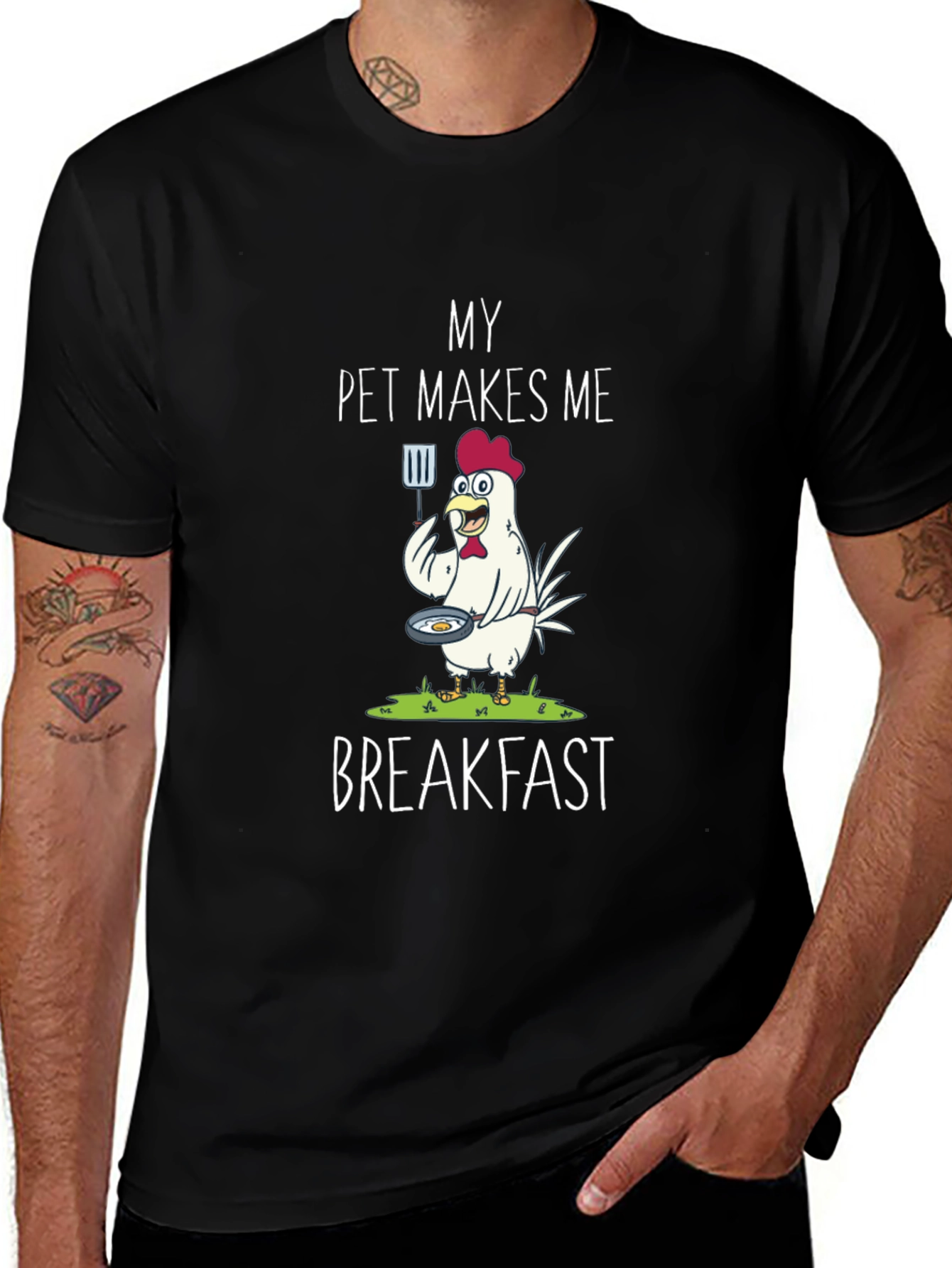 Funny Chicken Breakfast T-Shirt - Pet Lover Tee