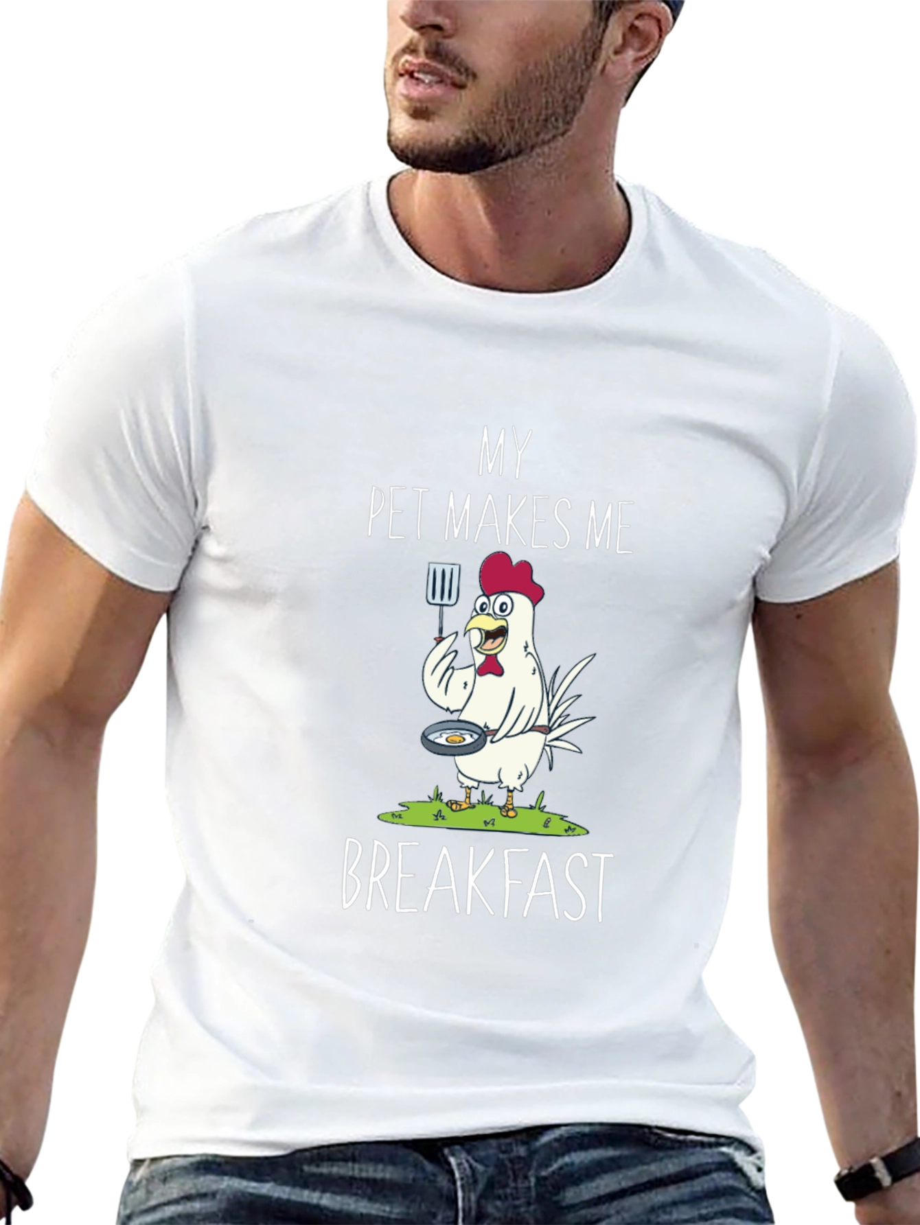 Funny Chicken Breakfast T-Shirt - Pet Lover Tee