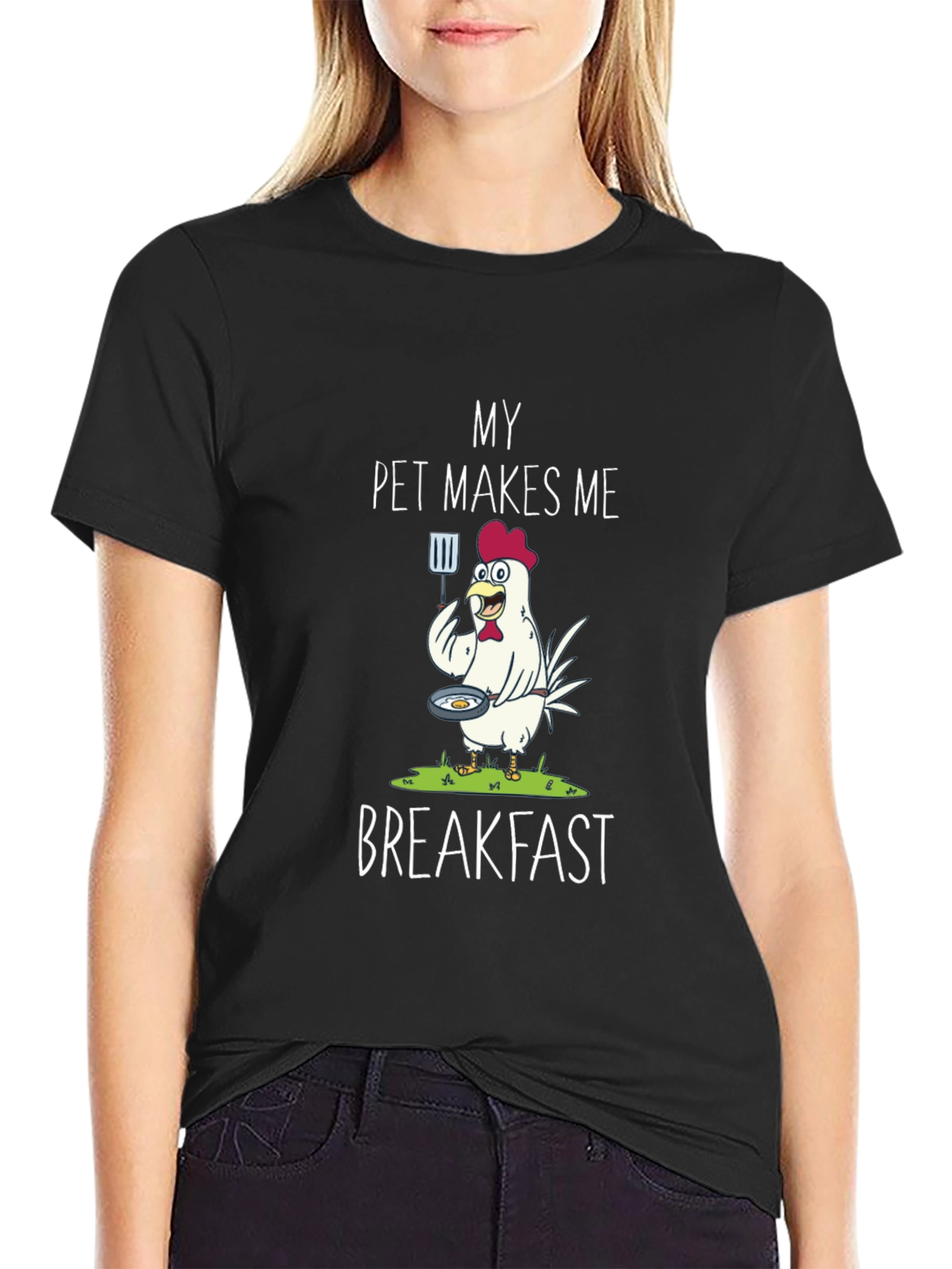 Funny Chicken Breakfast T-Shirt - Pet Lover Tee
