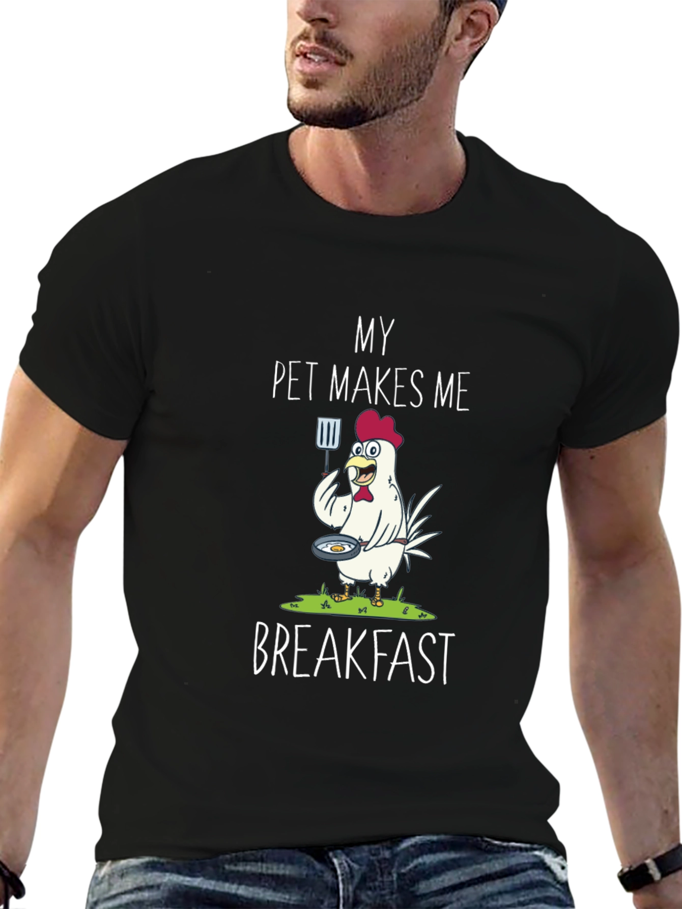 Funny Chicken Breakfast T-Shirt - Pet Lover Tee