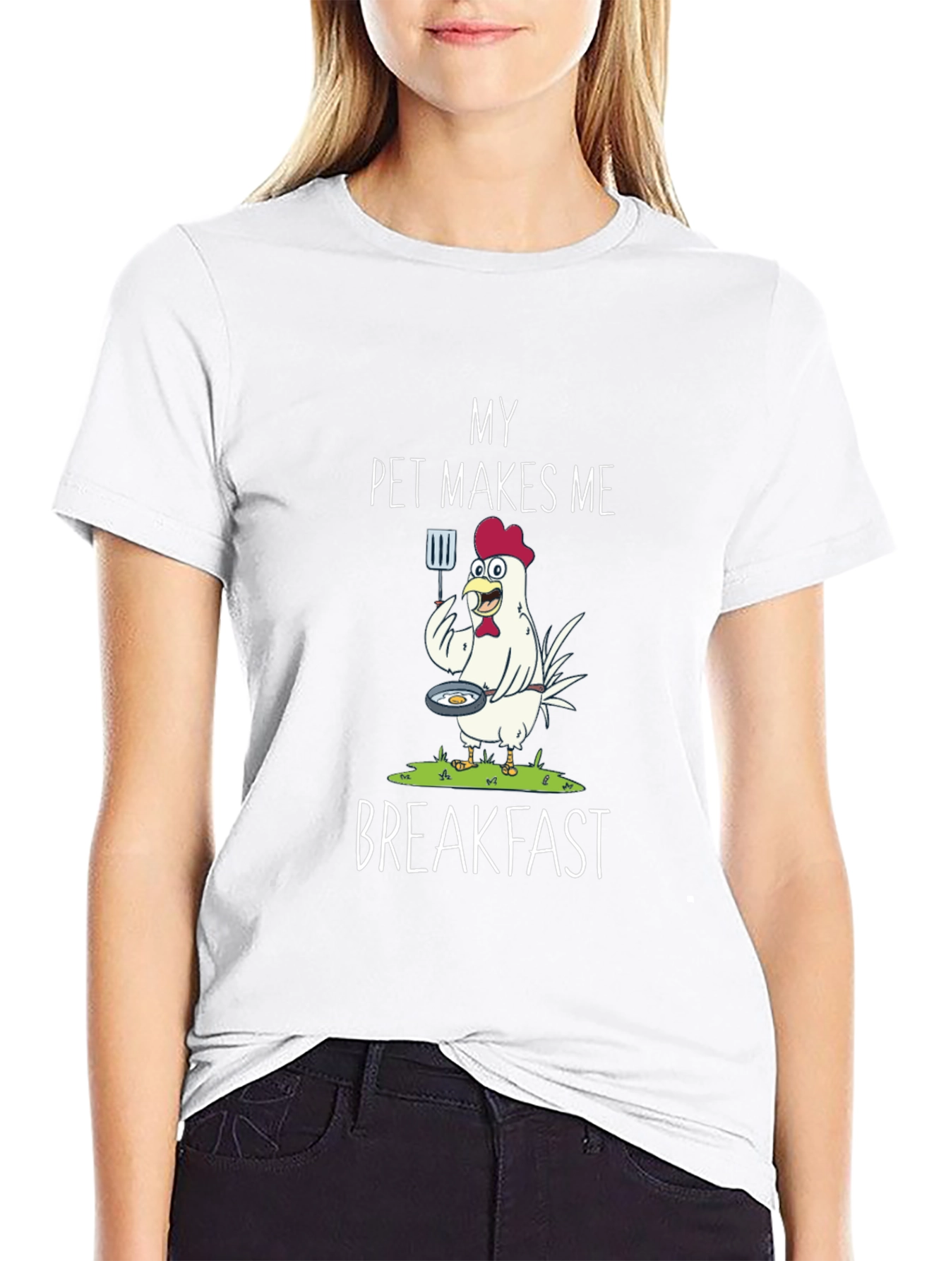Funny Chicken Breakfast T-Shirt - Pet Lover Tee