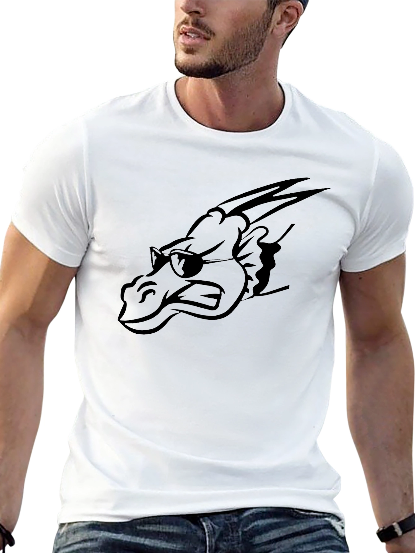 Cool Dragon Graphic Tee - Mens Black T-Shirt