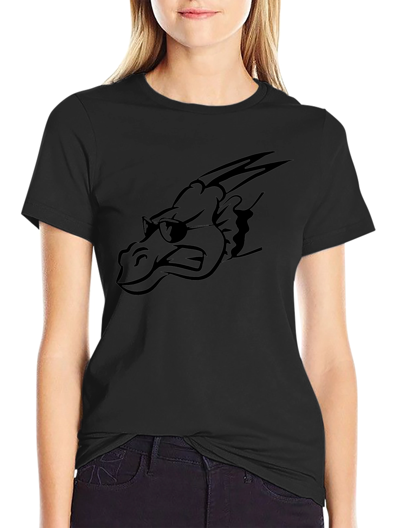 Cool Dragon Graphic Tee - Mens Black T-Shirt