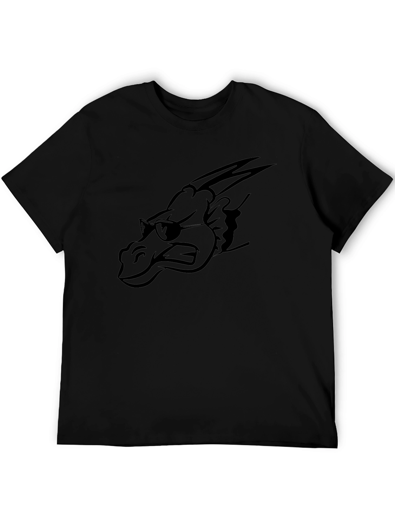 Cool Dragon Graphic Tee - Mens Black T-Shirt
