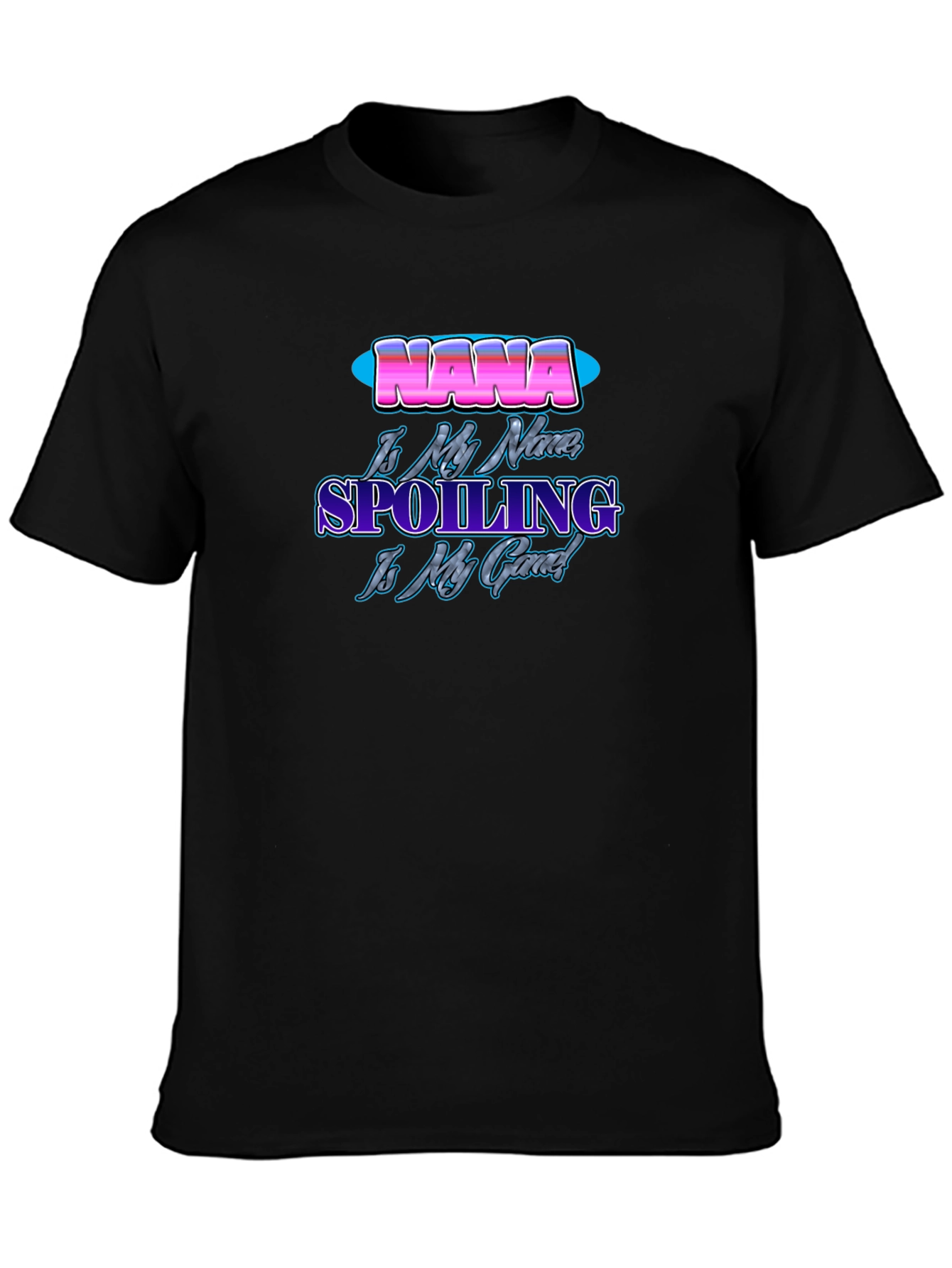 Nana Spoiling is My Game Black T-Shirt