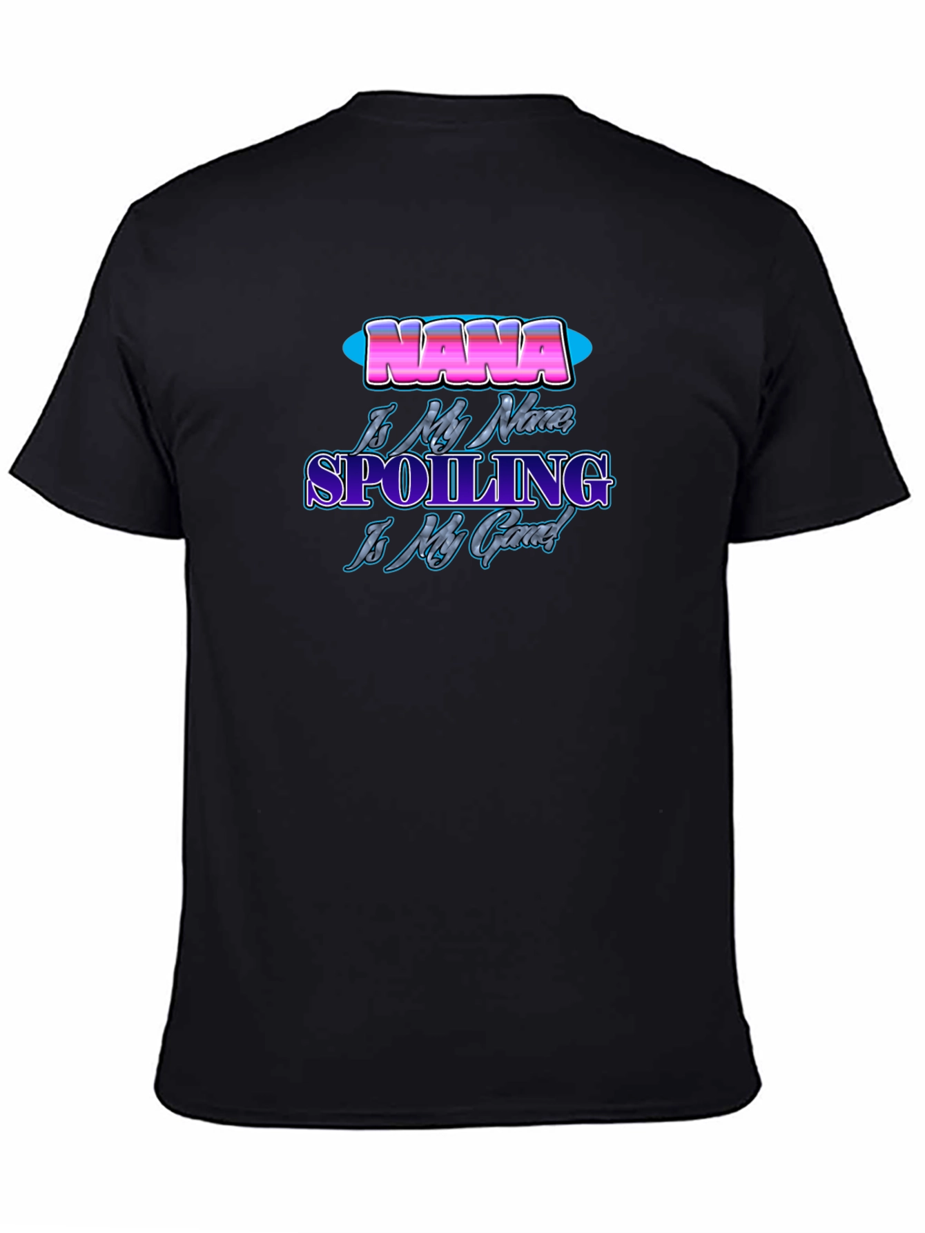 Nana Spoiling is My Game Black T-Shirt