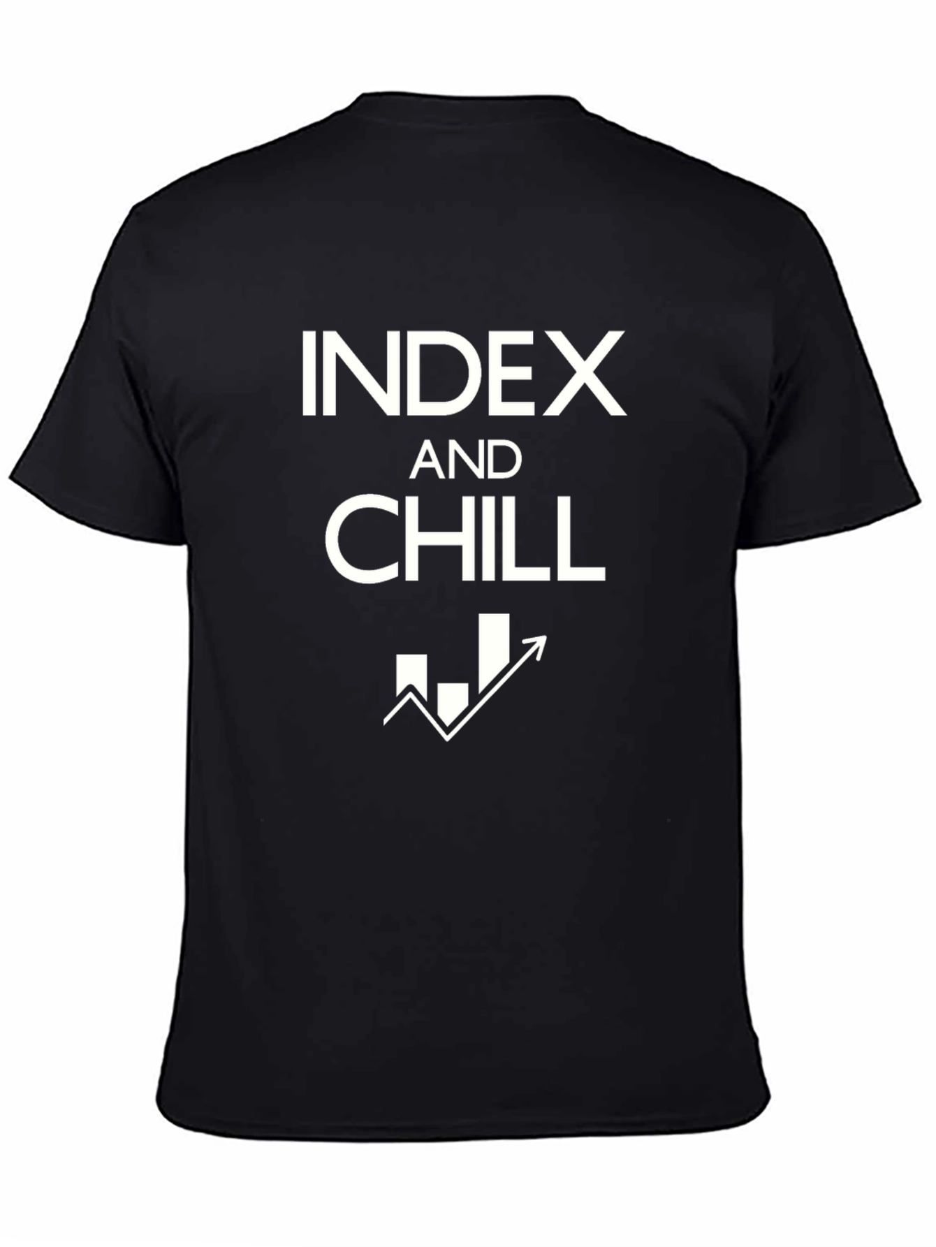 Index and Chill Black Cotton Graphic Tee