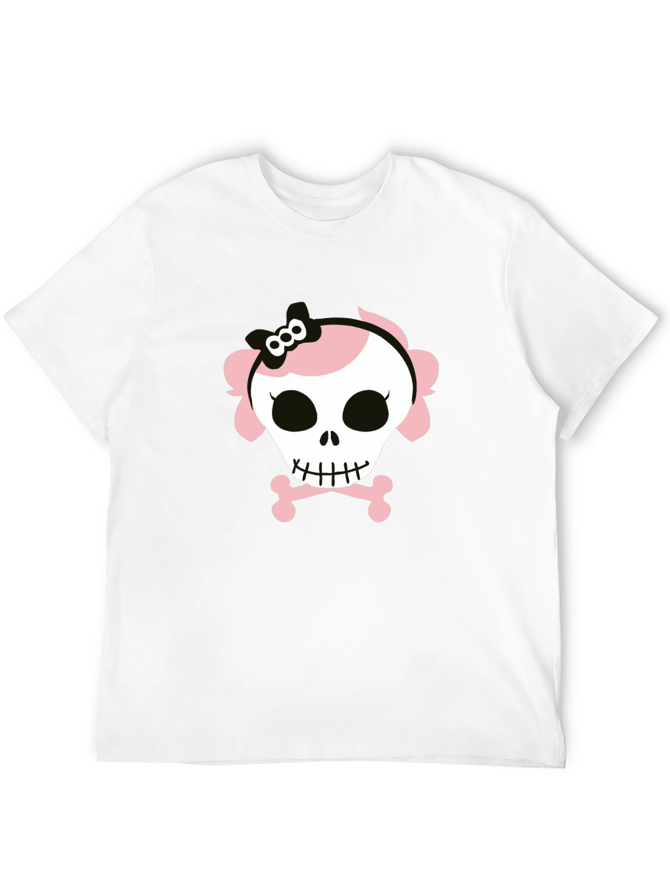 Skull and Crossbones Graphic Tee - Black