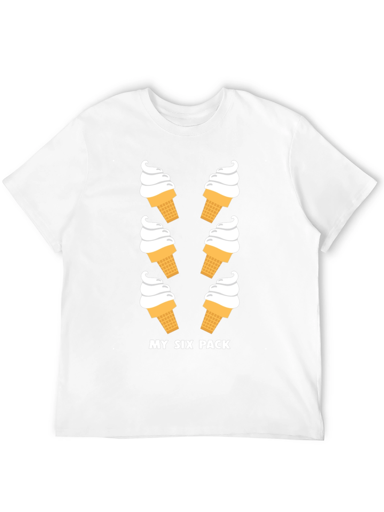 Funny Six Pack Ice Cream Graphic Tee