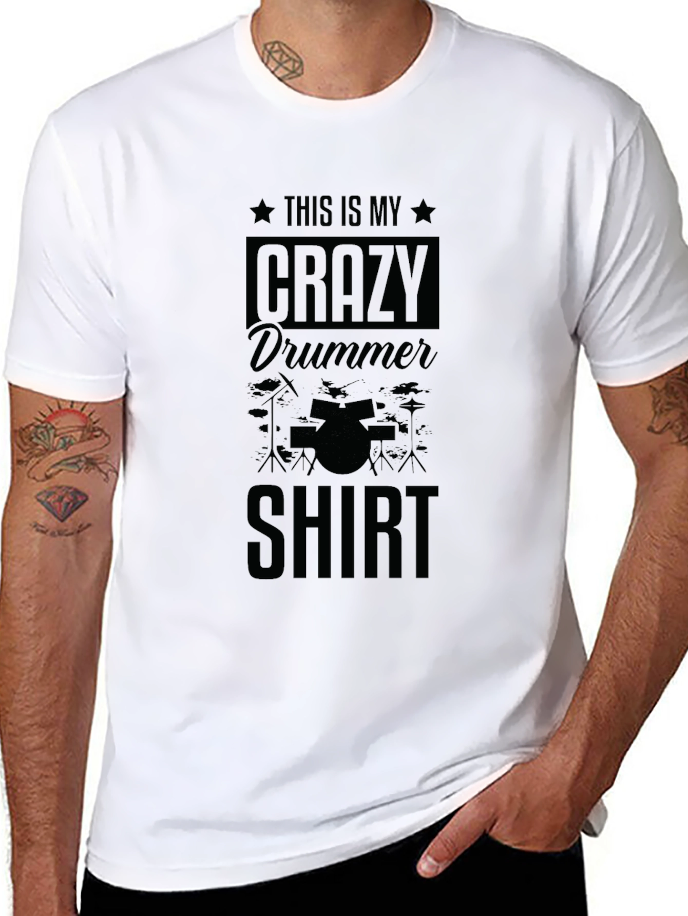 Crazy Drummer T-Shirt - Musician Apparel