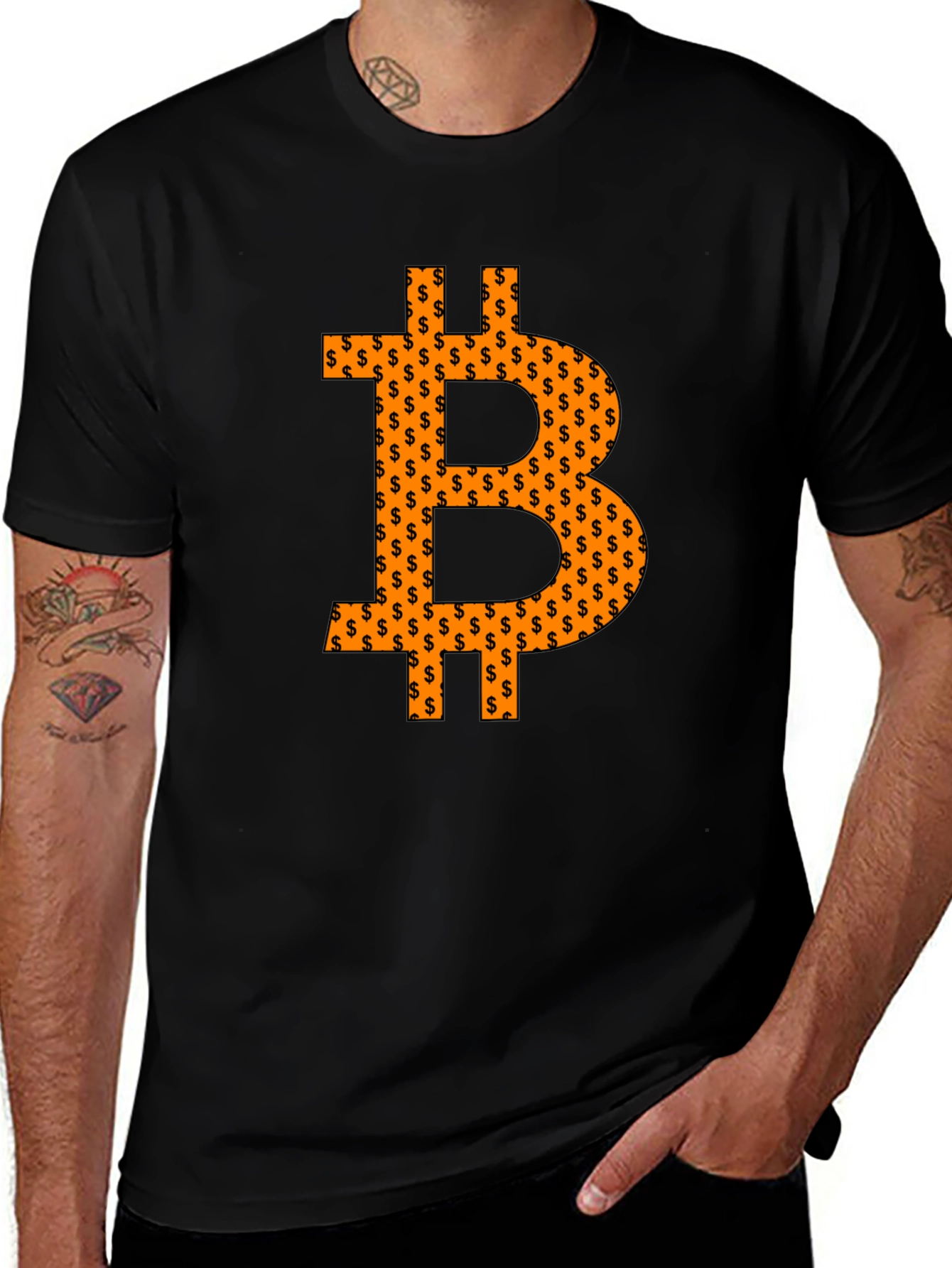 Bitcoin Logo Graphic Black T-Shirt