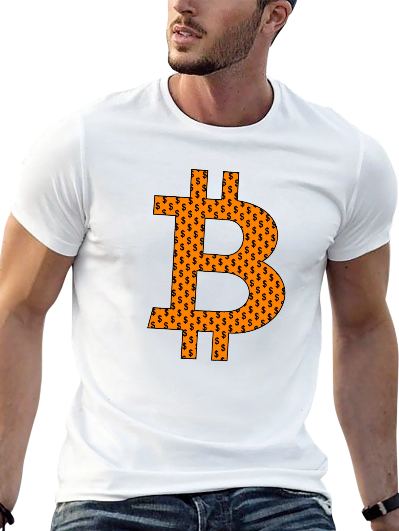 Bitcoin Logo Graphic Black T-Shirt