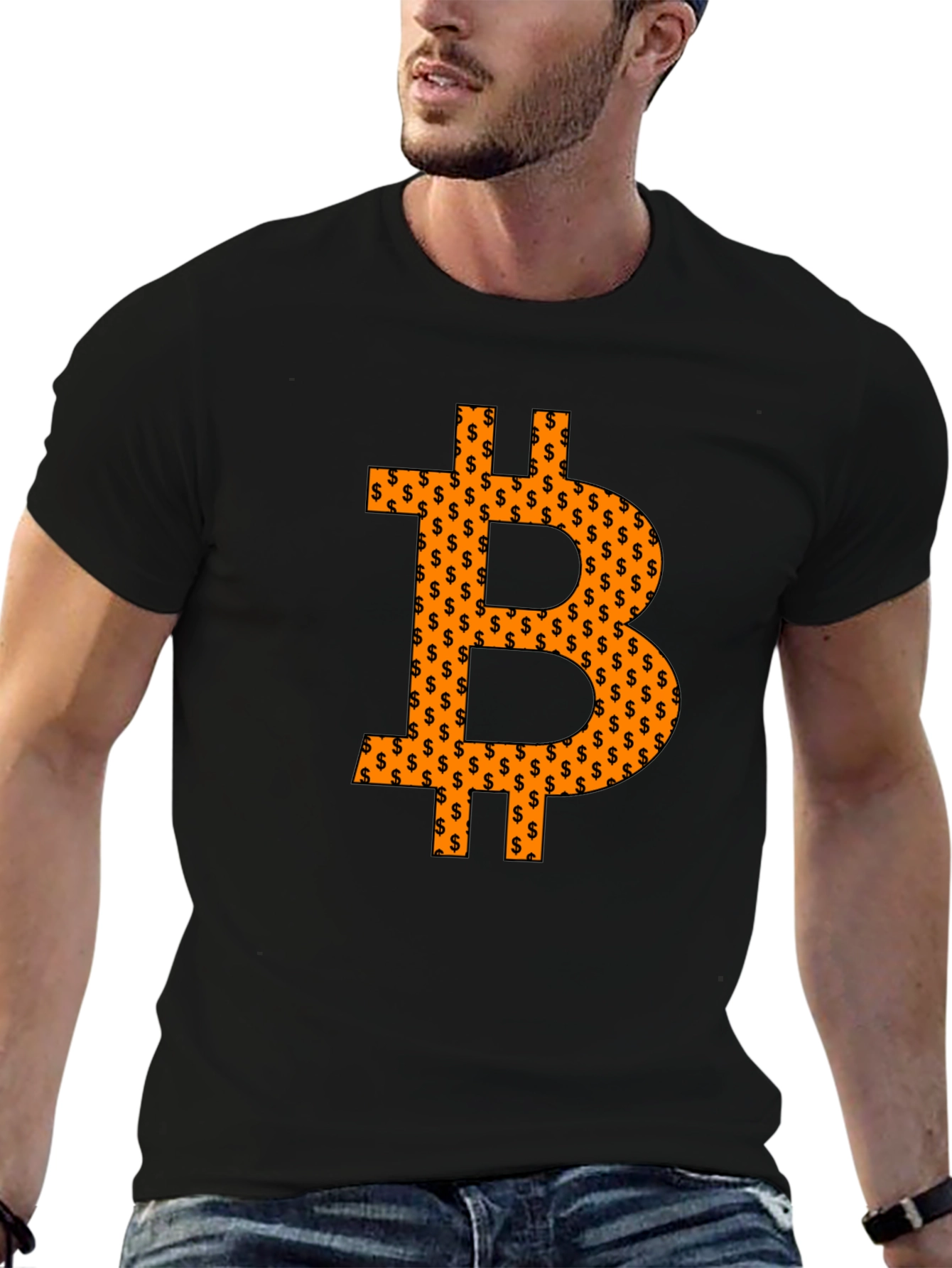 Bitcoin Logo Graphic Black T-Shirt