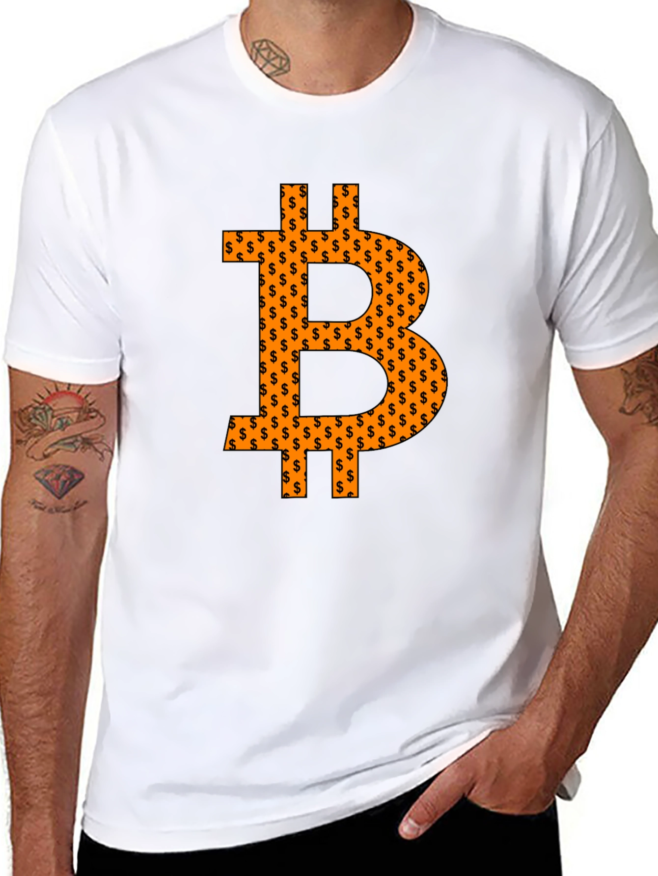 Bitcoin Logo Graphic Black T-Shirt