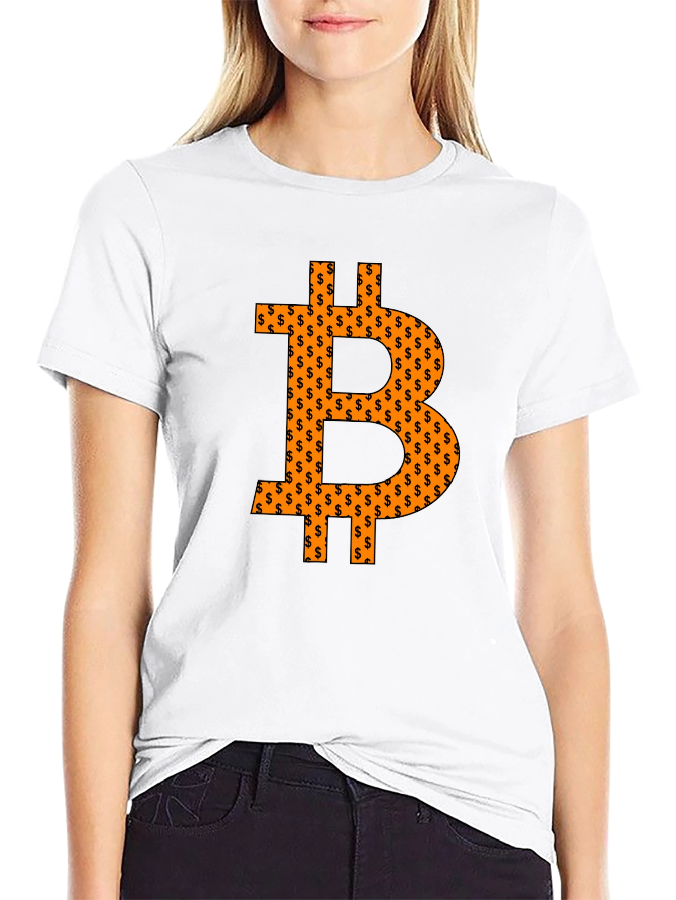Bitcoin Logo Graphic Black T-Shirt