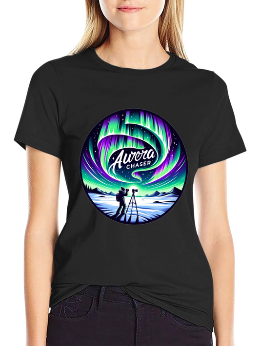 Aurora Chaser Graphic Tee - Northern Lights Photography Shirt