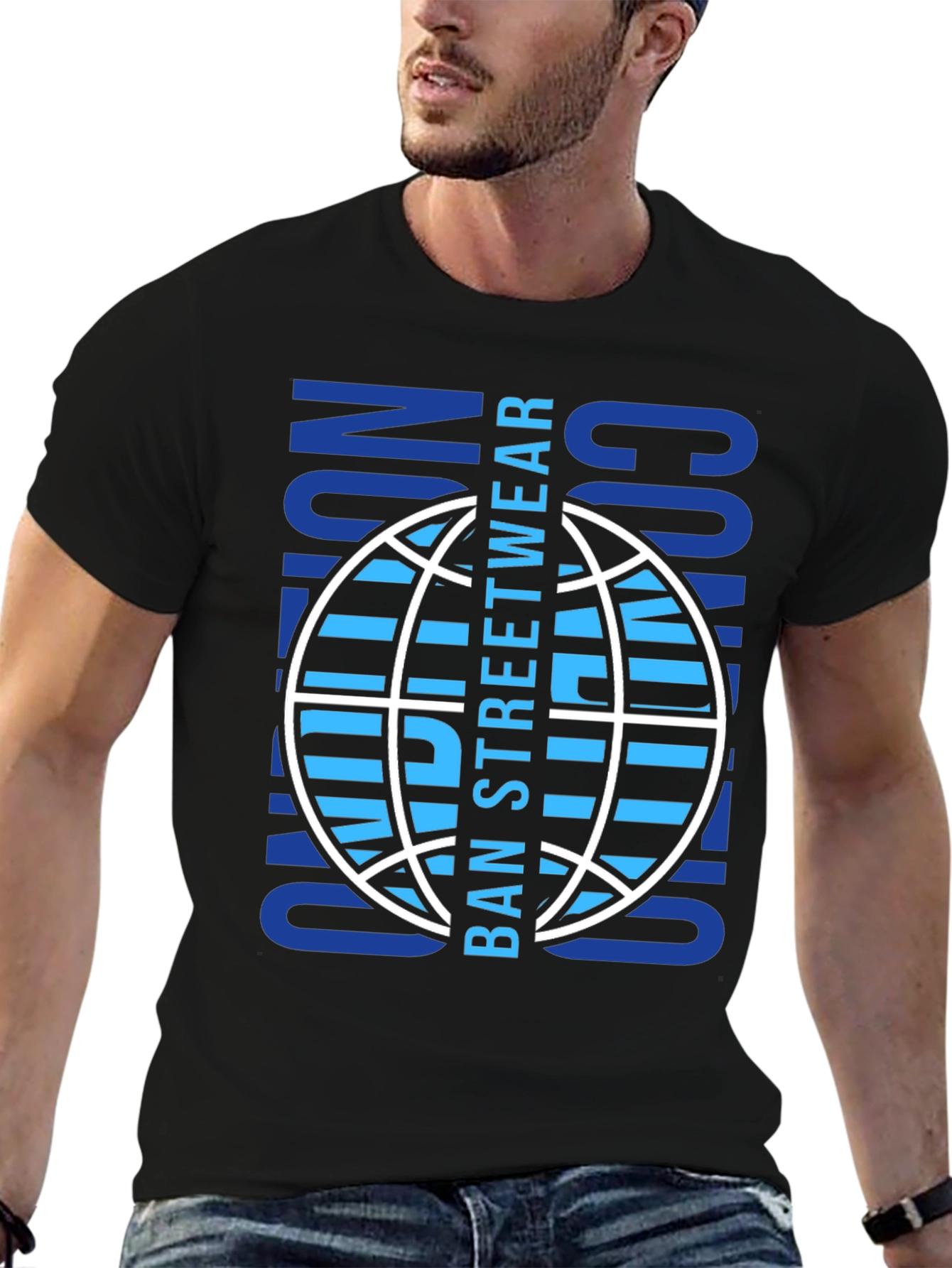 BAN Streetwear Graphic T-Shirt - Black