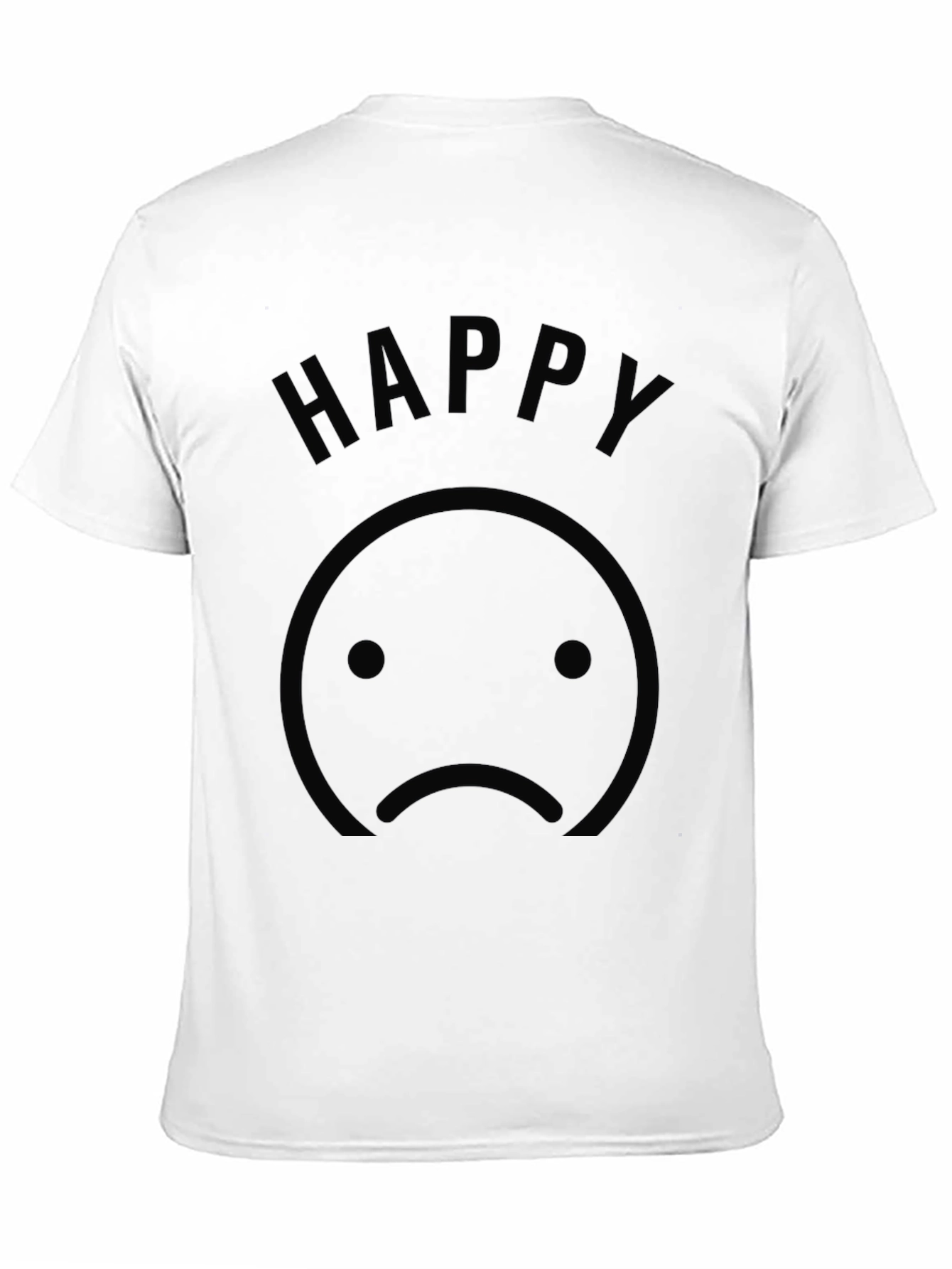 Happy Sad Face Graphic T-Shirt - Unisex Casual Tee