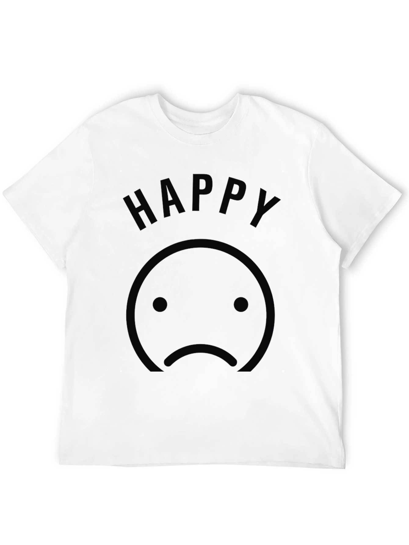 Happy Sad Face Graphic T-Shirt - Unisex Casual Tee