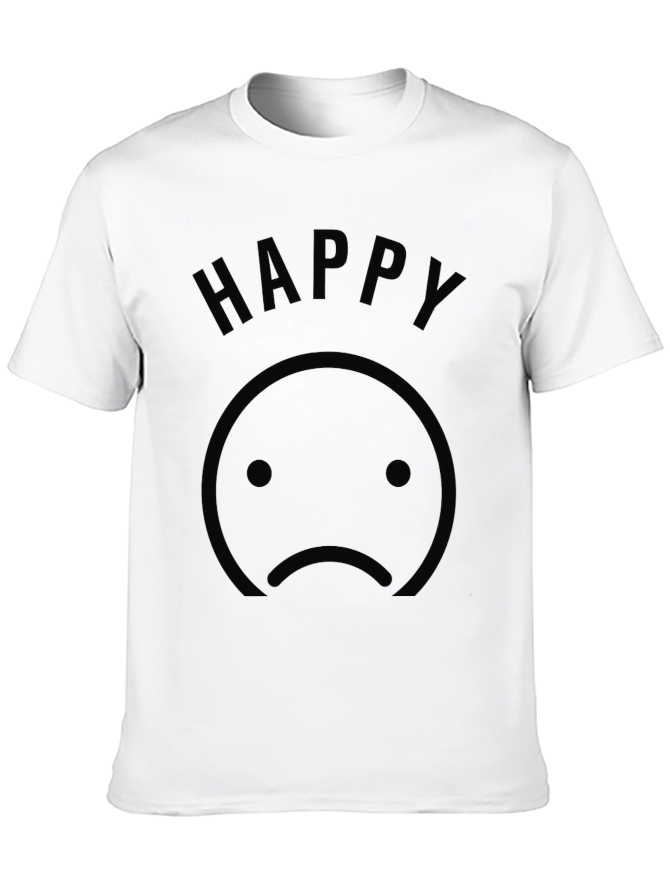 Happy Sad Face Graphic T-Shirt - Unisex Casual Tee
